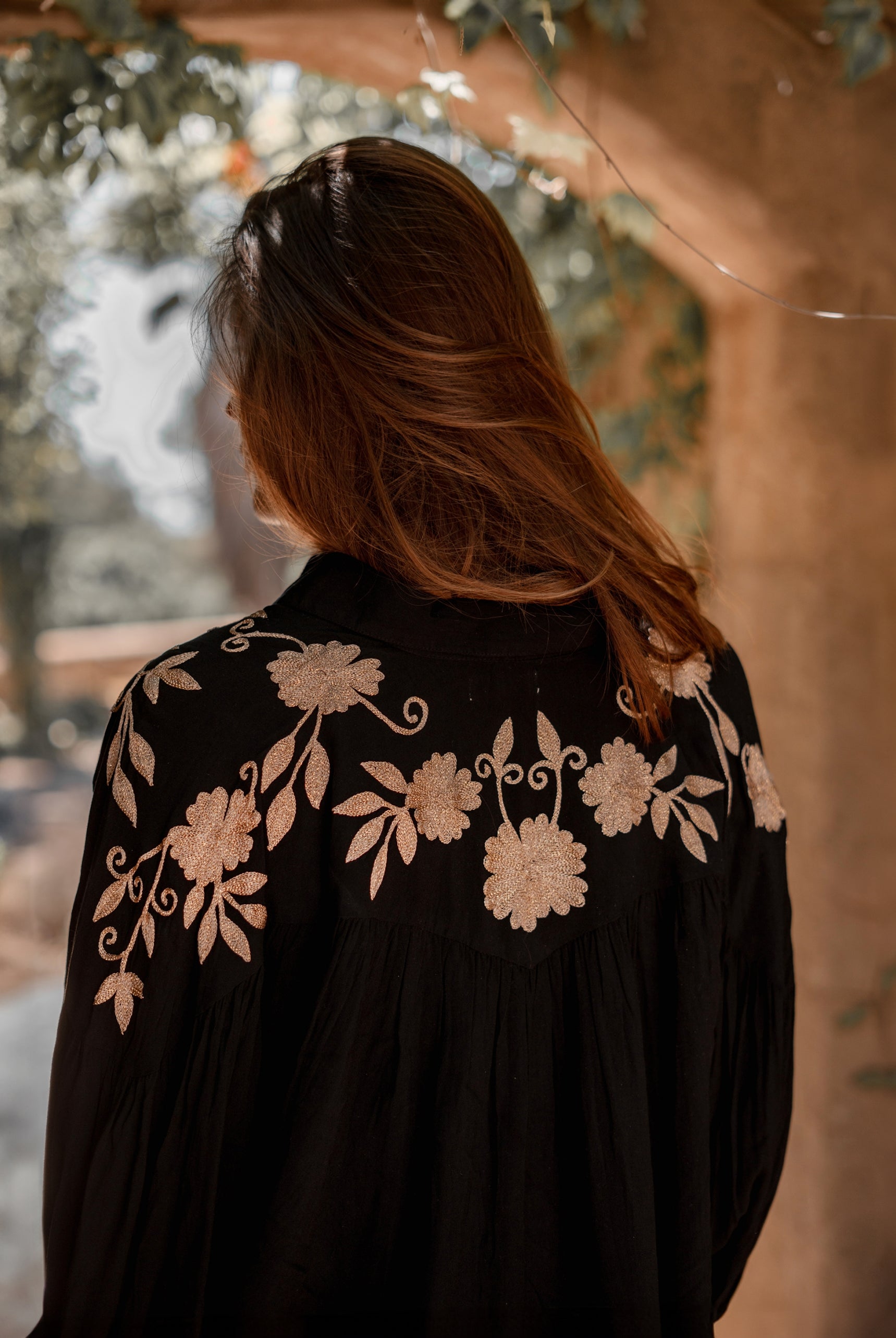 Bohemian blouse in black van ibzmode, Brands of Ibiza