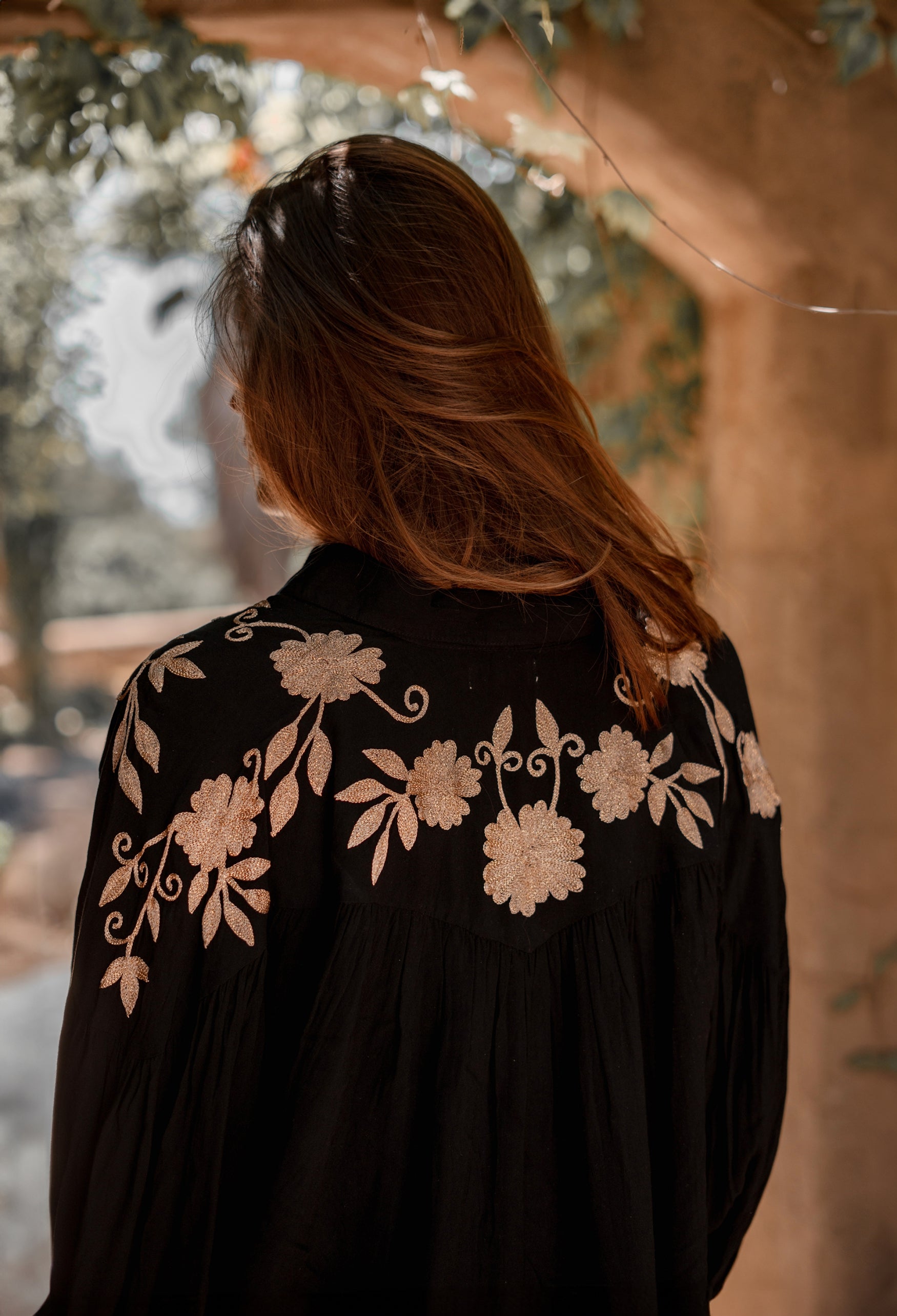 Bohemian blouse in black van ibzmode, Brands of Ibiza