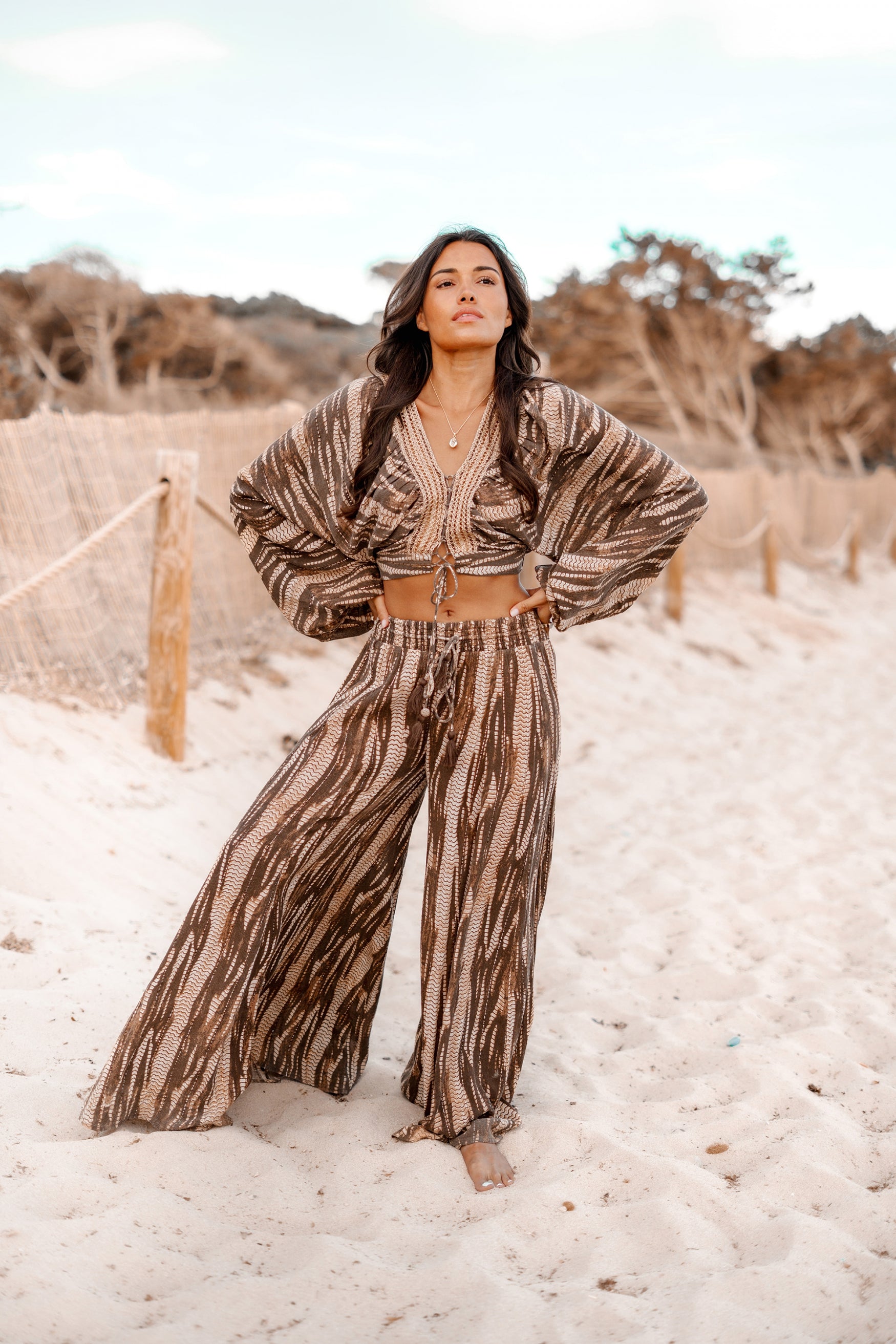 Bohème-Hose in Braun von ibzmode, Brands of Ibiza