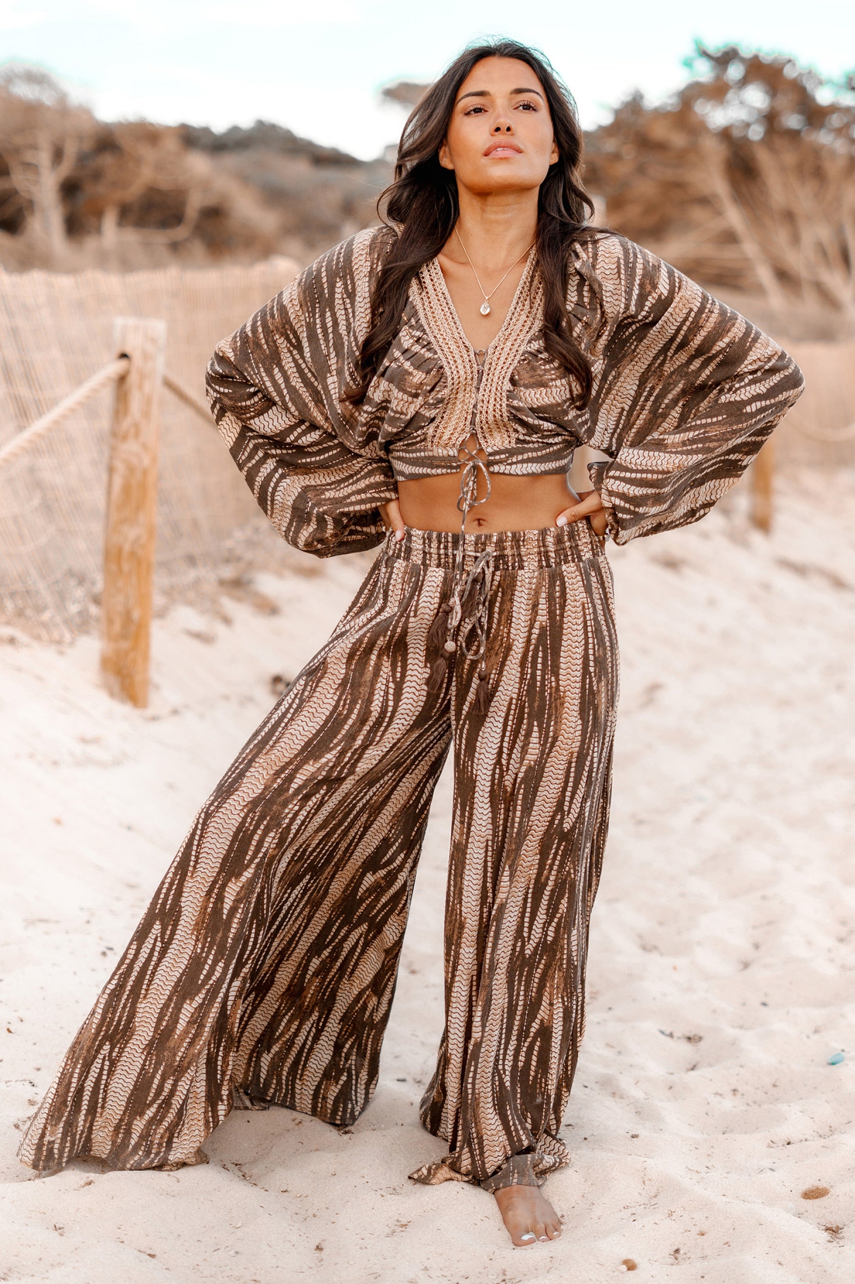 Bohème-Hose in Braun von ibzmode, Brands of Ibiza