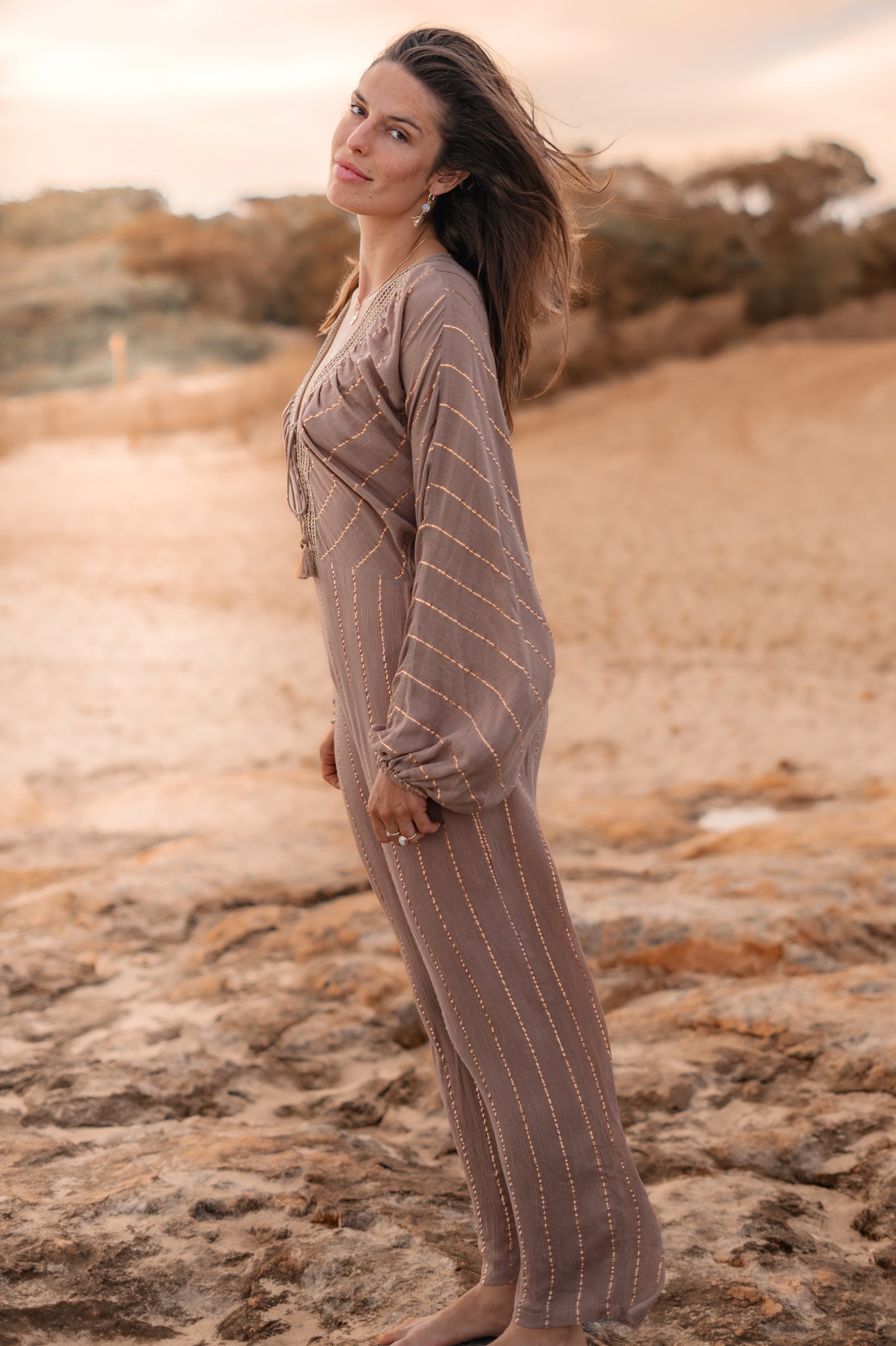 Bohemian item in light taupe van ibzmode, Brands of Ibiza