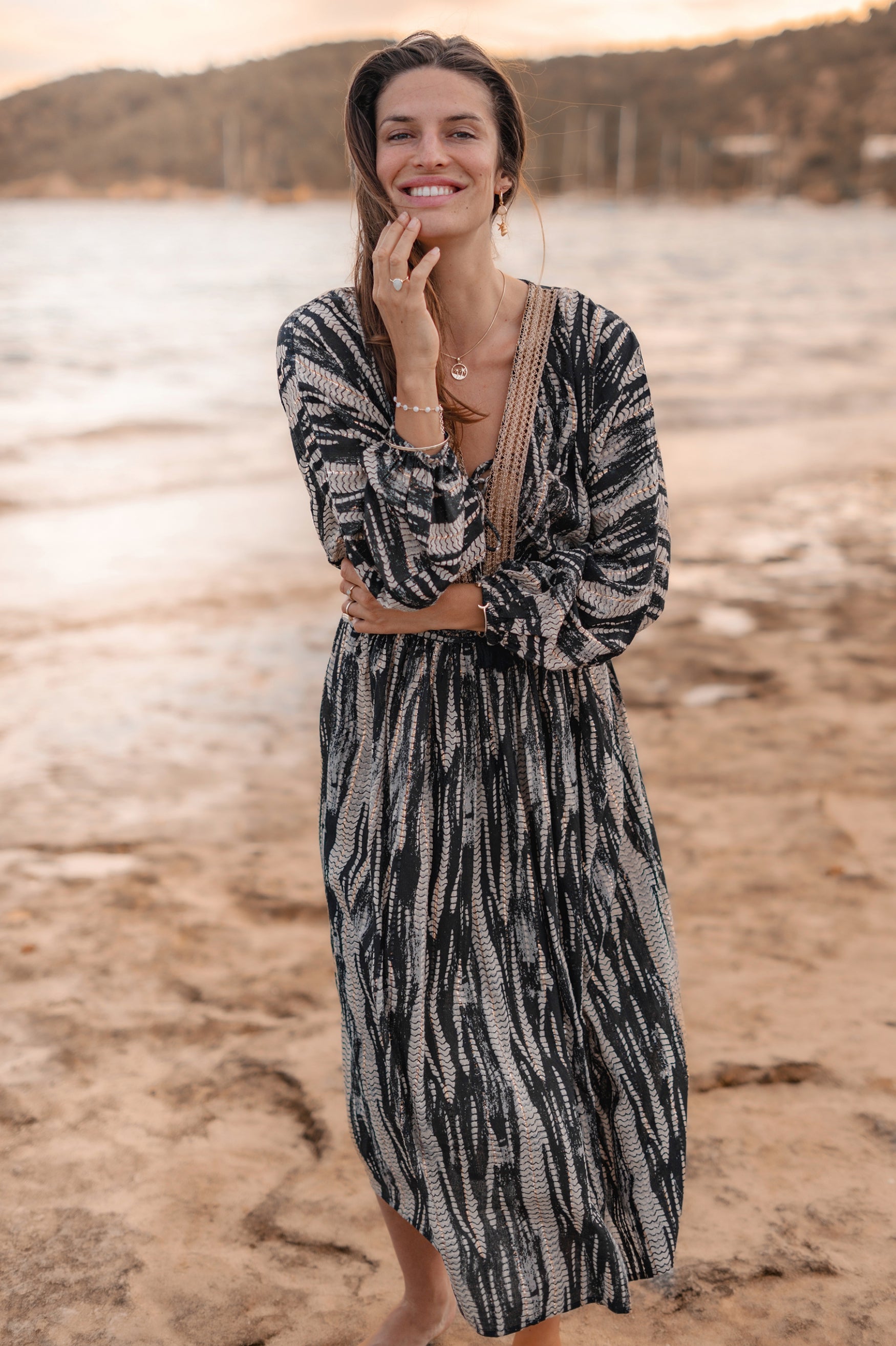 Bohemian jurk in black van ibzmode, Brands of Ibiza