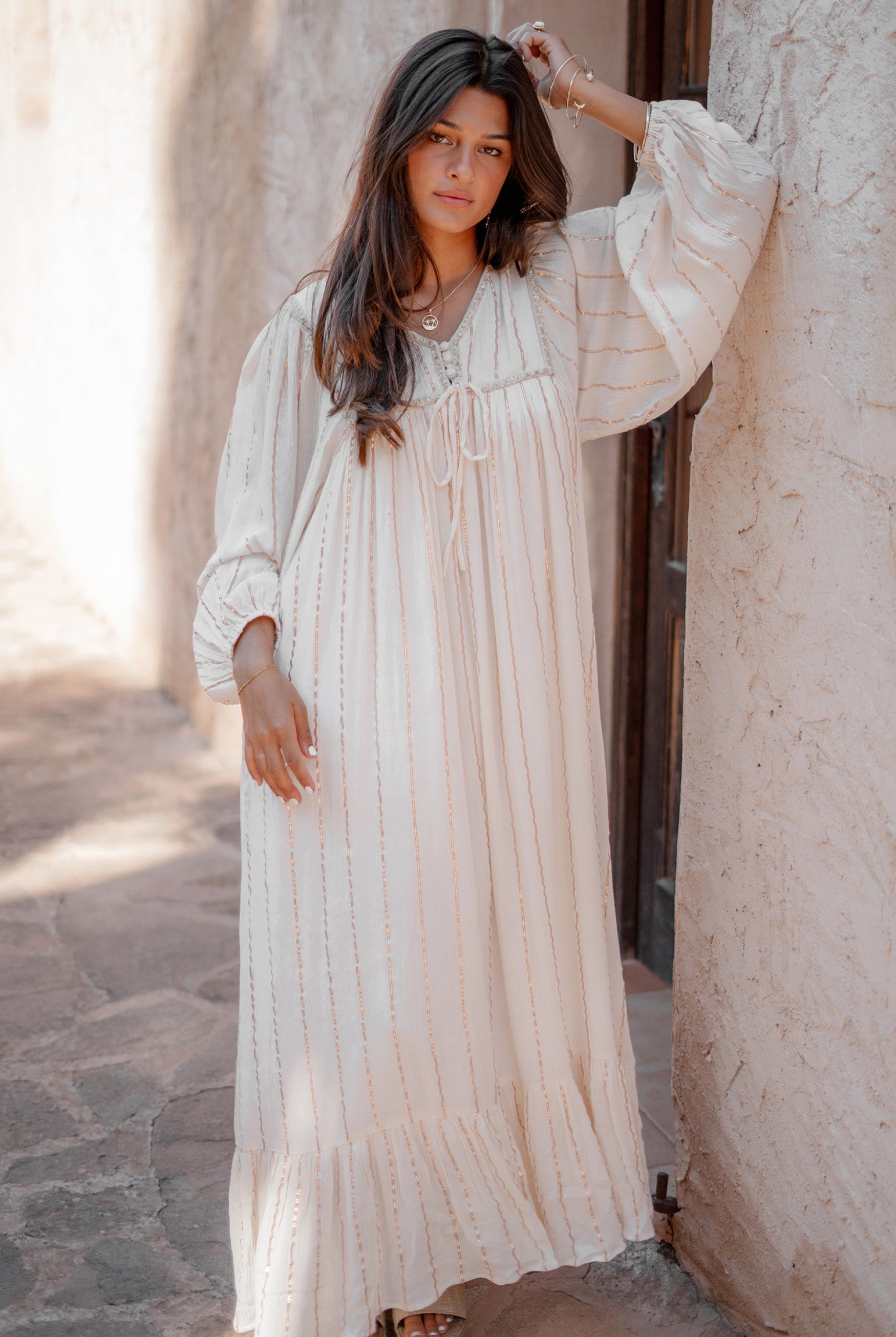 Vestido bohemio en crudo de ibzmode, Marcas de Ibiza