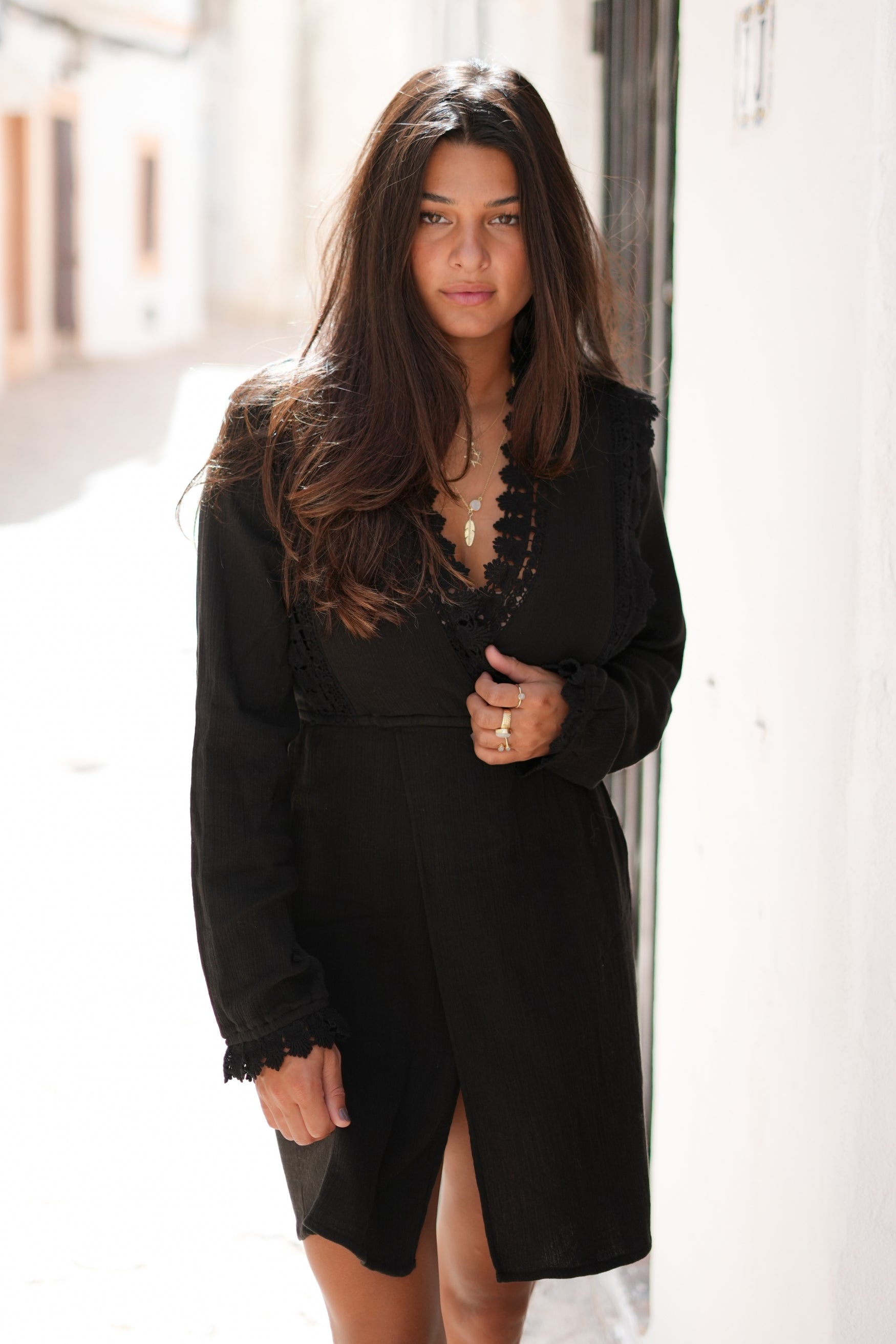 Bohemian jurk in black van ibzmode, Brands of Ibiza