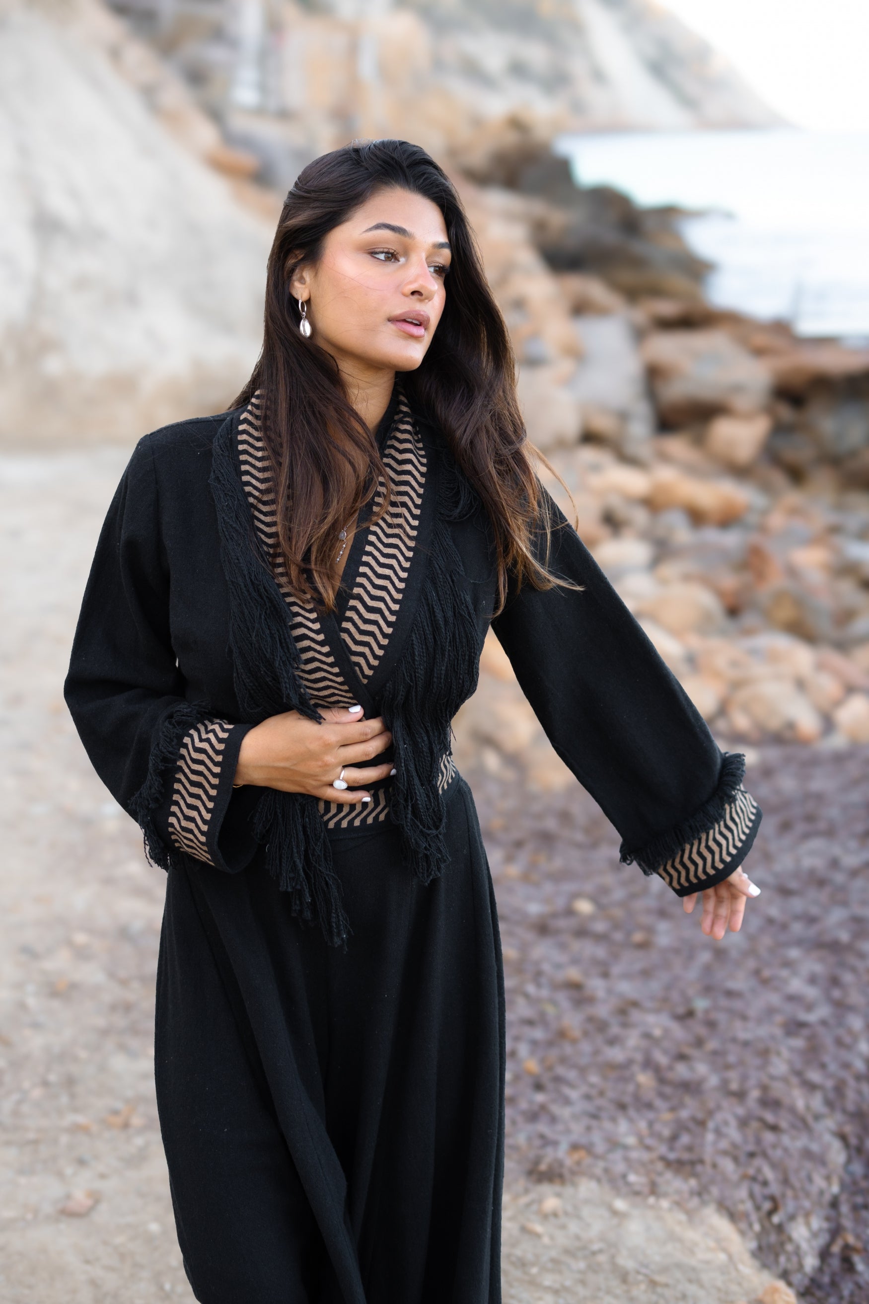 Bohemian top in black van ibzmode, Brands of Ibiza