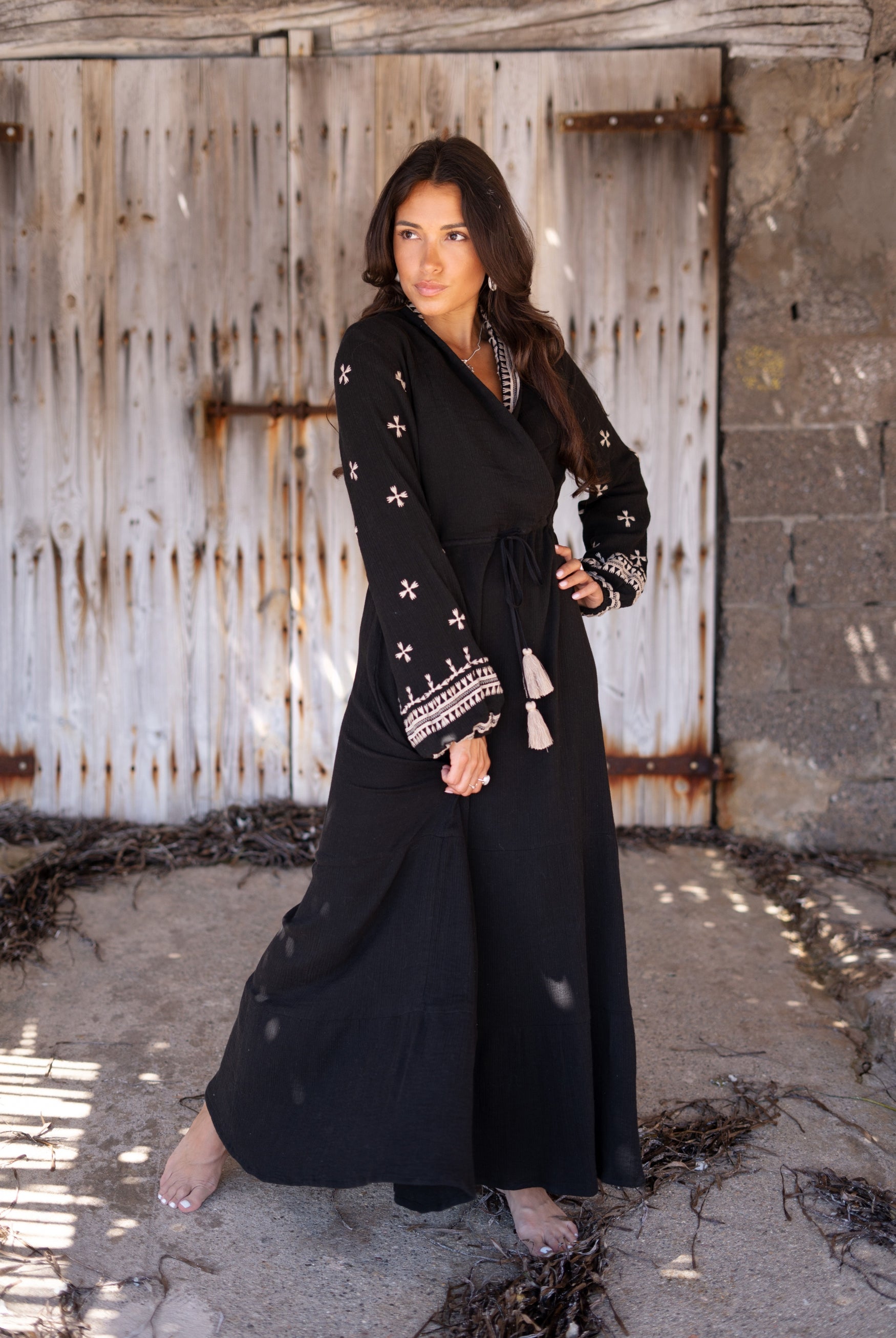 Bohemian jurk in black van ibzmode, Brands of Ibiza