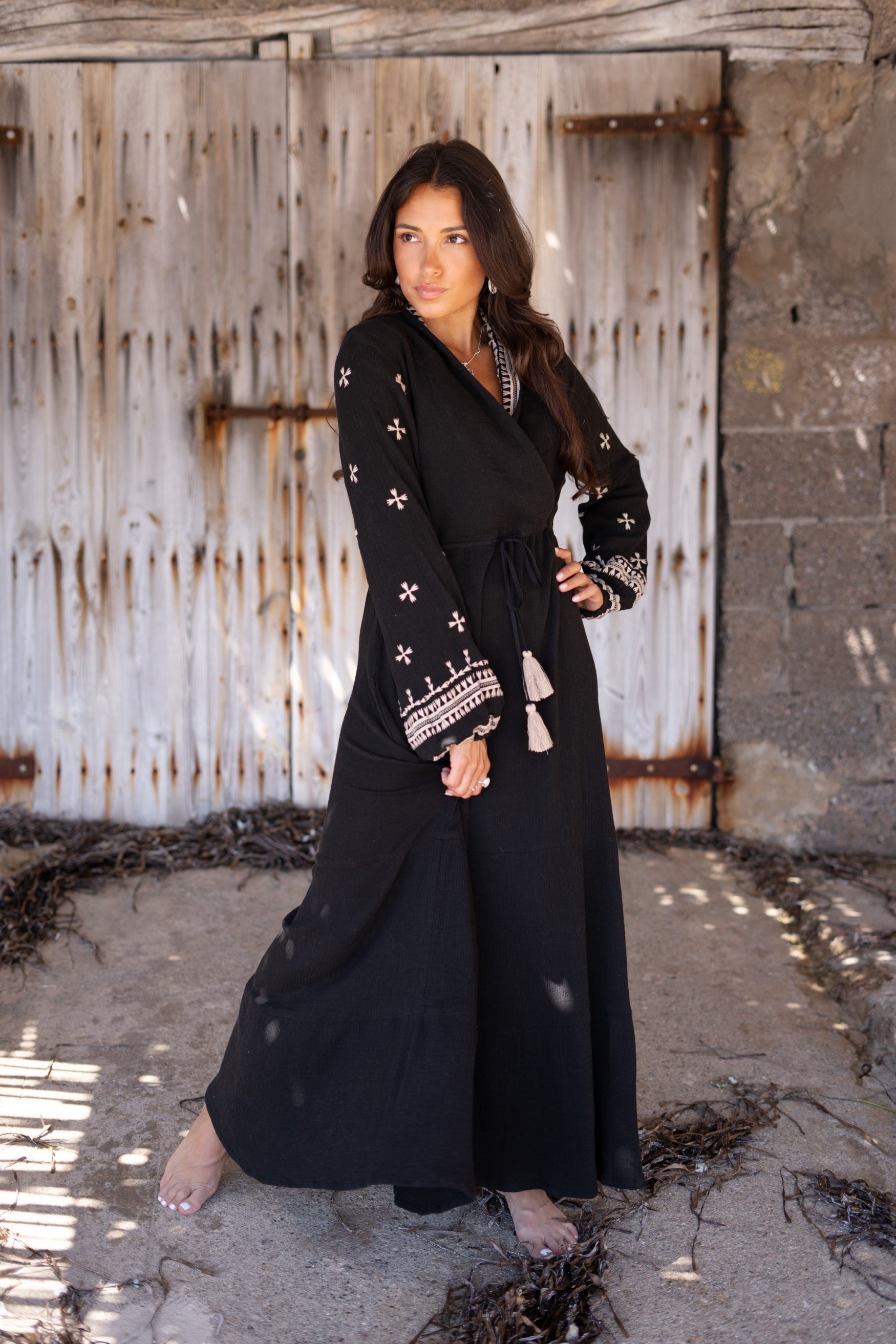 Bohemian jurk in black van ibzmode, Brands of Ibiza