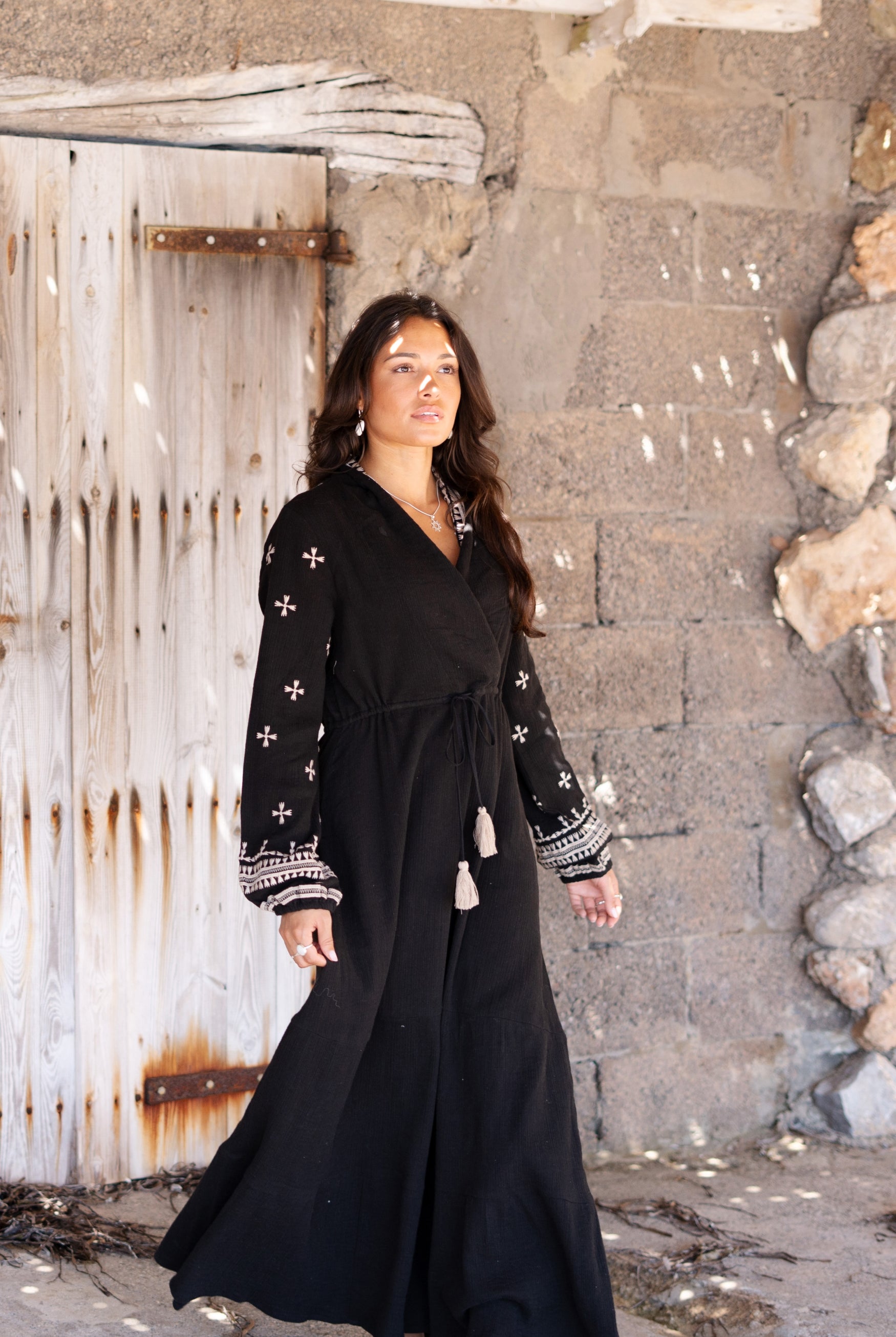 Bohemian jurk in black van ibzmode, Brands of Ibiza