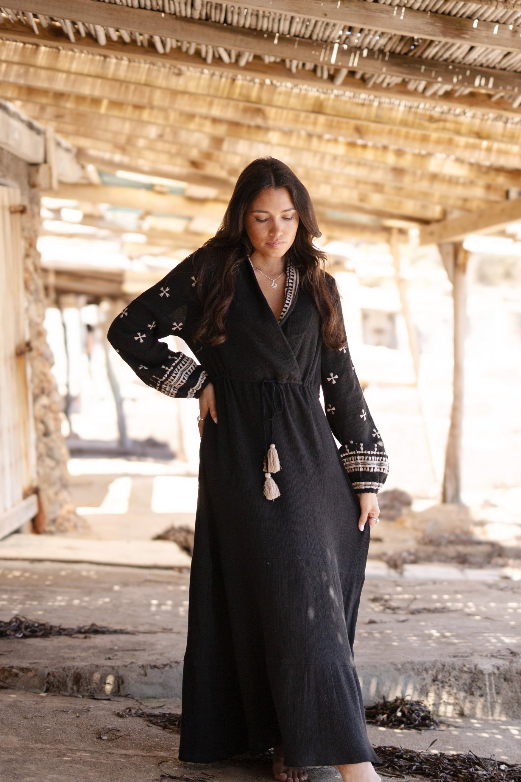 Bohemian jurk in black van ibzmode, Brands of Ibiza