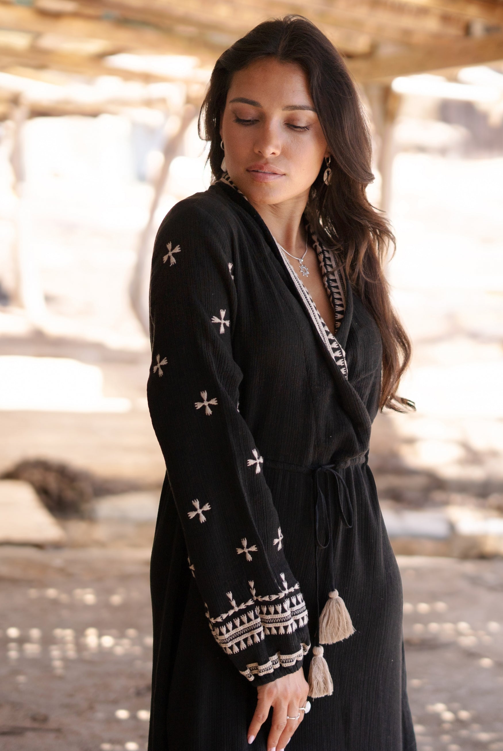 Bohemian jurk in black van ibzmode, Brands of Ibiza