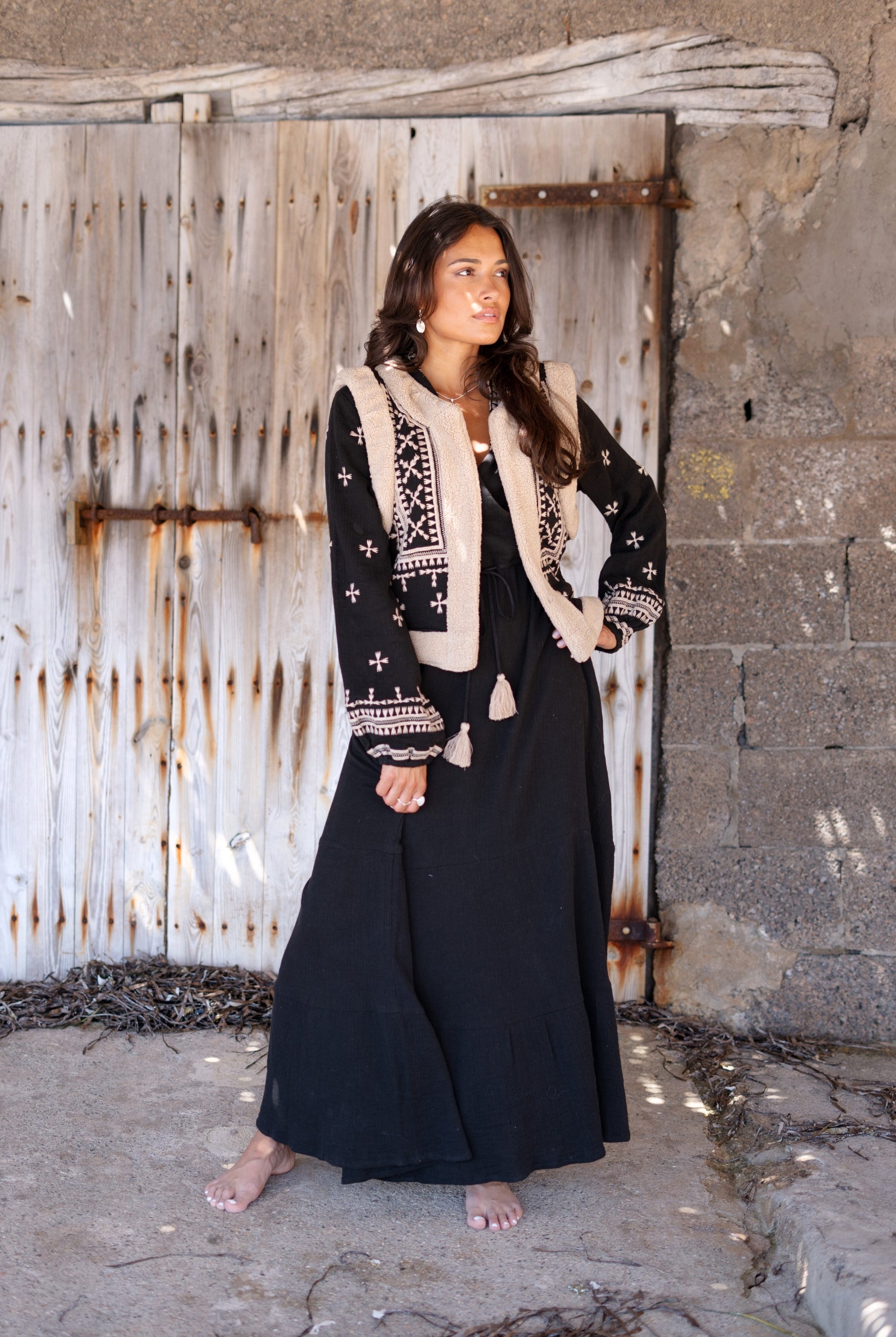 Bohemian jurk in black van ibzmode, Brands of Ibiza