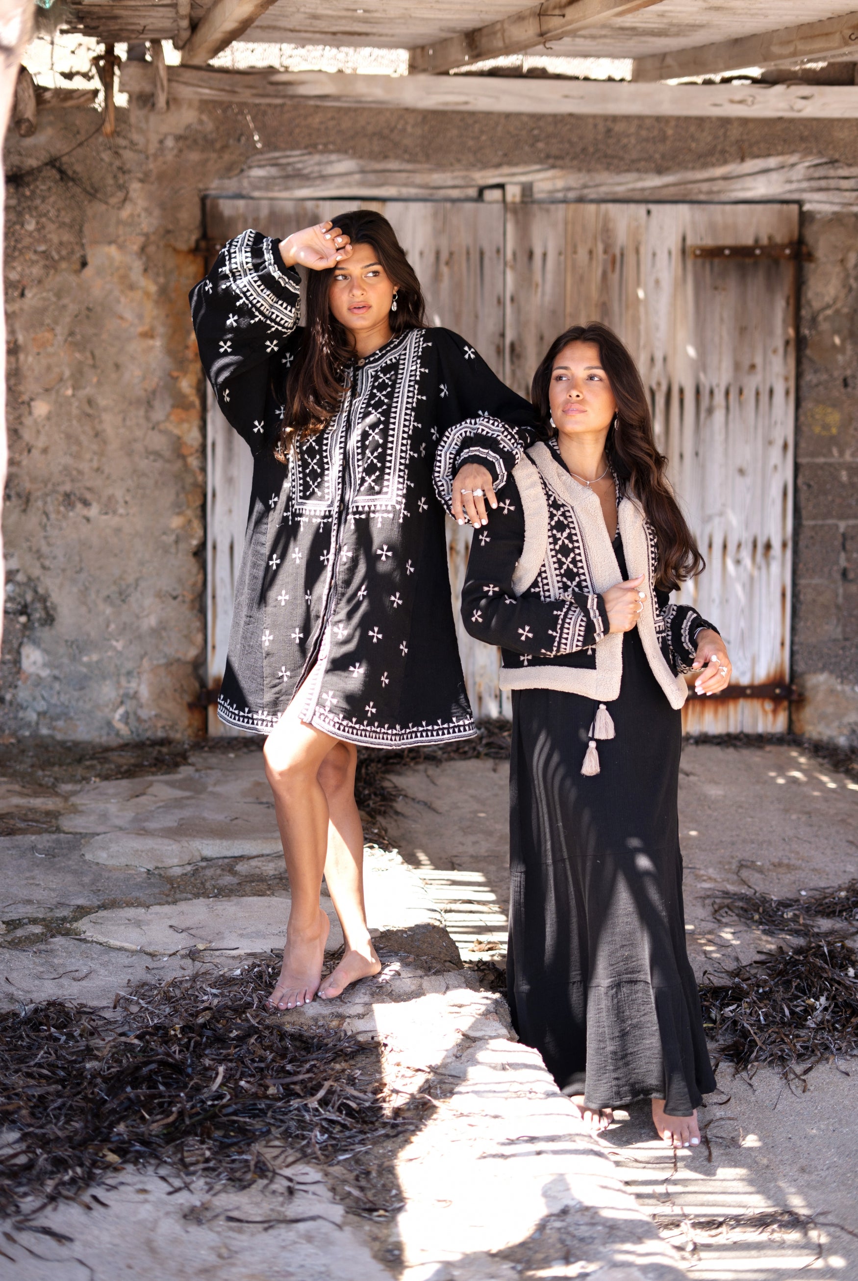 Bohemian jurk in black van ibzmode, Brands of Ibiza