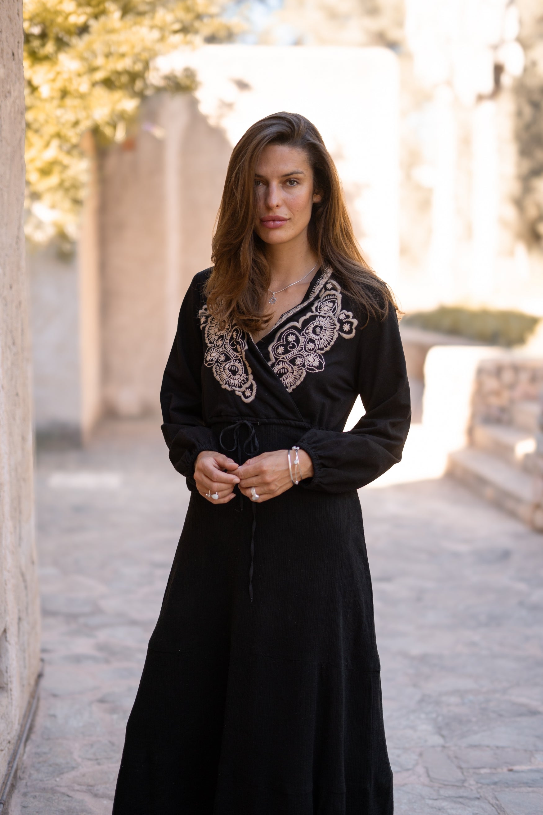 Bohemian jurk in black van ibzmode, Brands of Ibiza