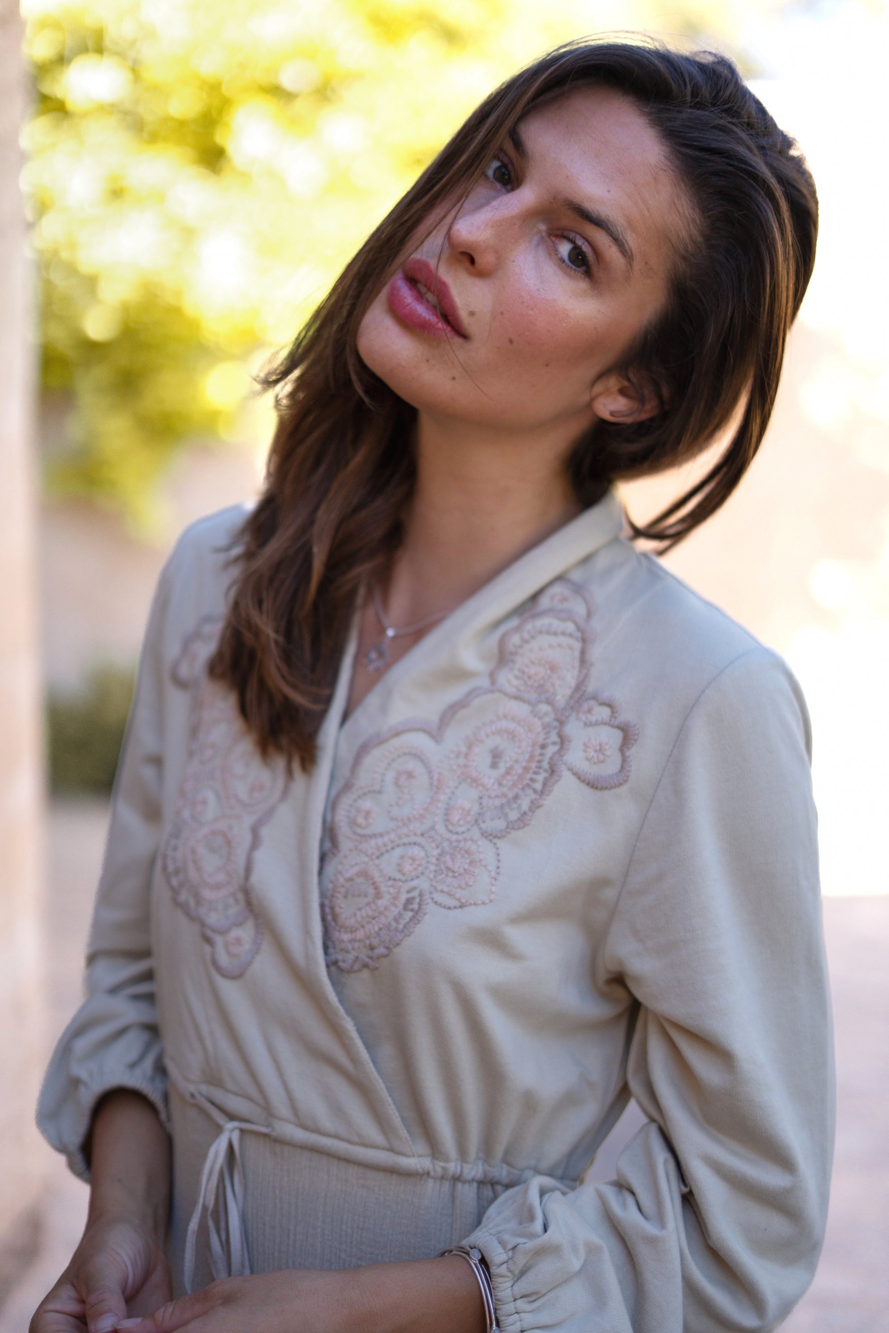 Bohemian jurk in sand van ibzmode, Brands of Ibiza