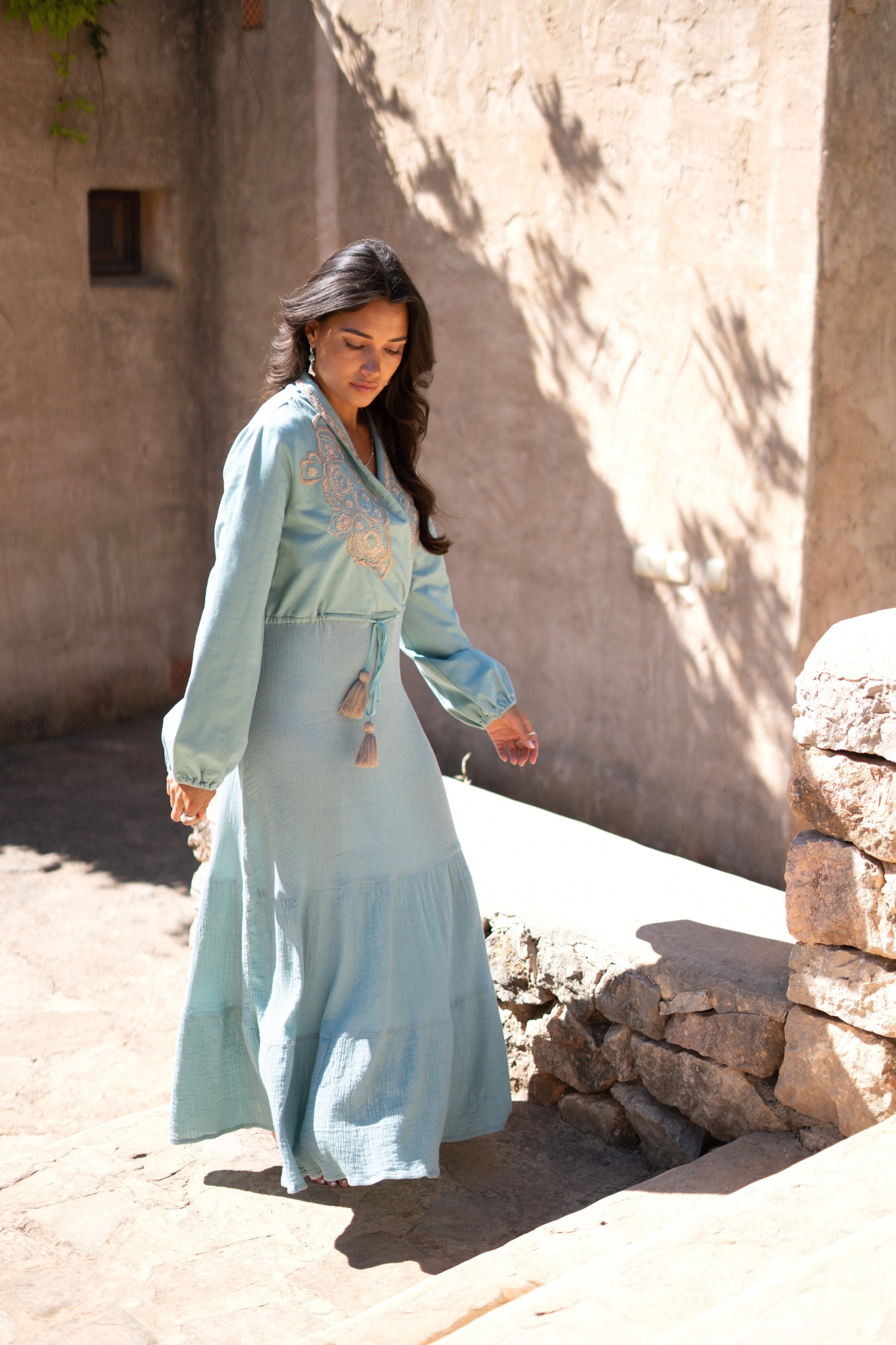 Bohemian jurk in blue van ibzmode, Brands of Ibiza