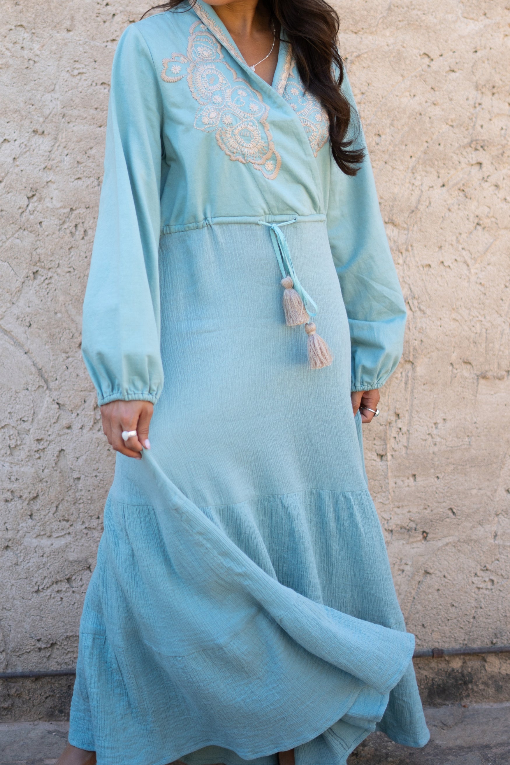 Bohemian jurk in blue van ibzmode, Brands of Ibiza