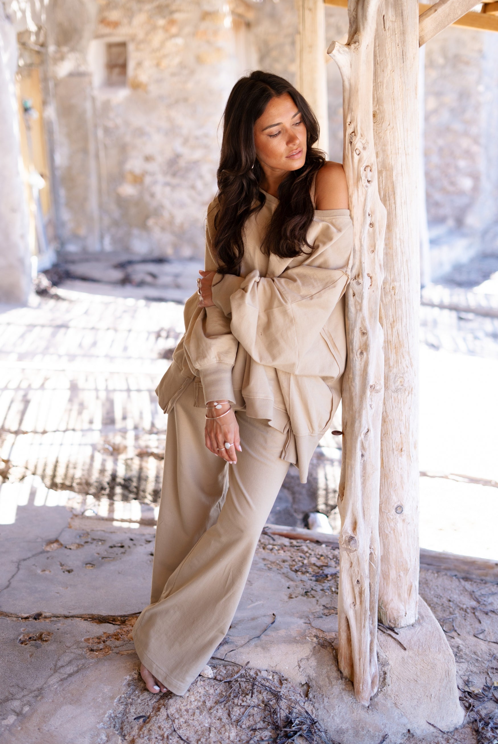 Bohemian broek in taupe van ibzmode, Brands of Ibiza