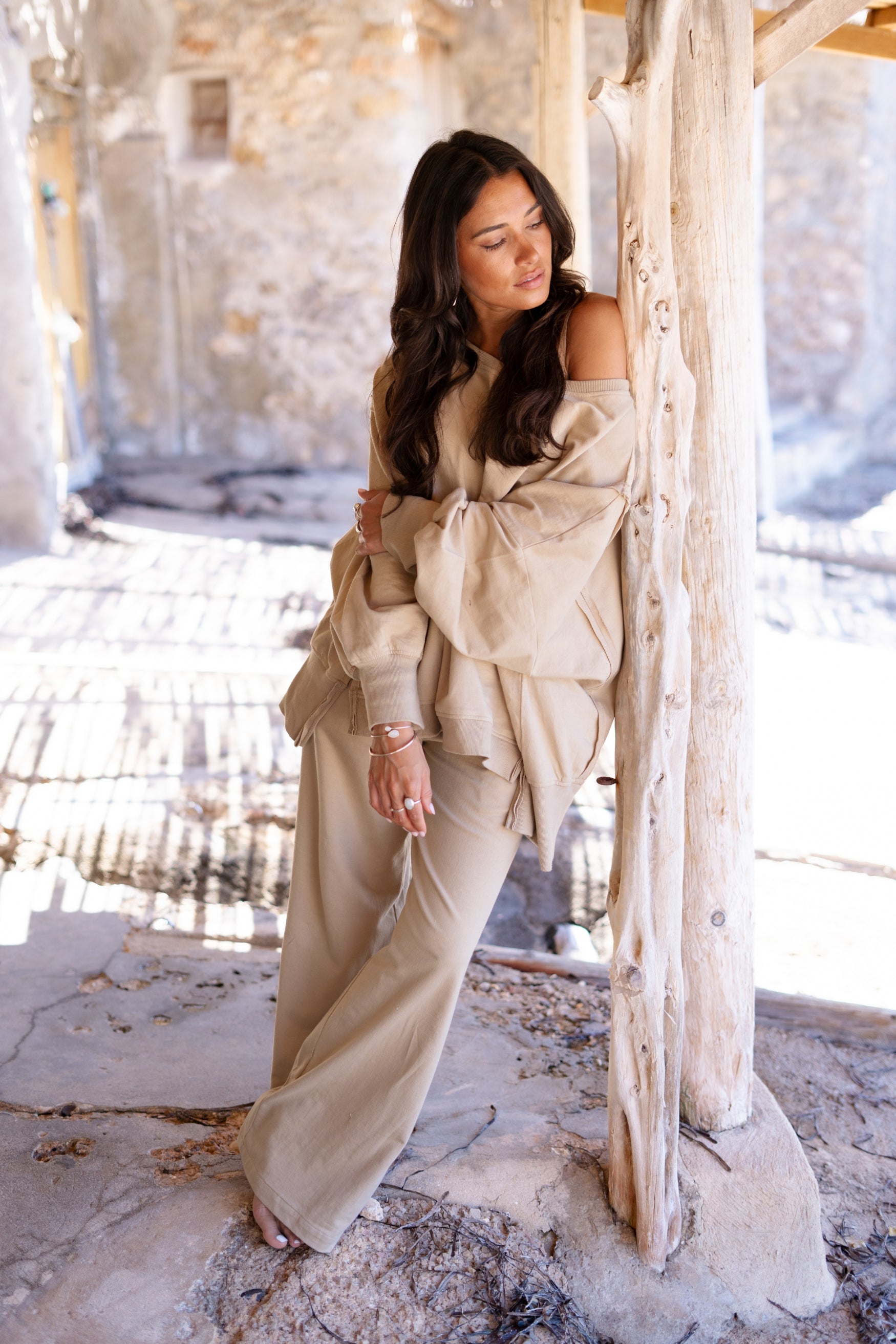 Bohemian broek in taupe van ibzmode, Brands of Ibiza