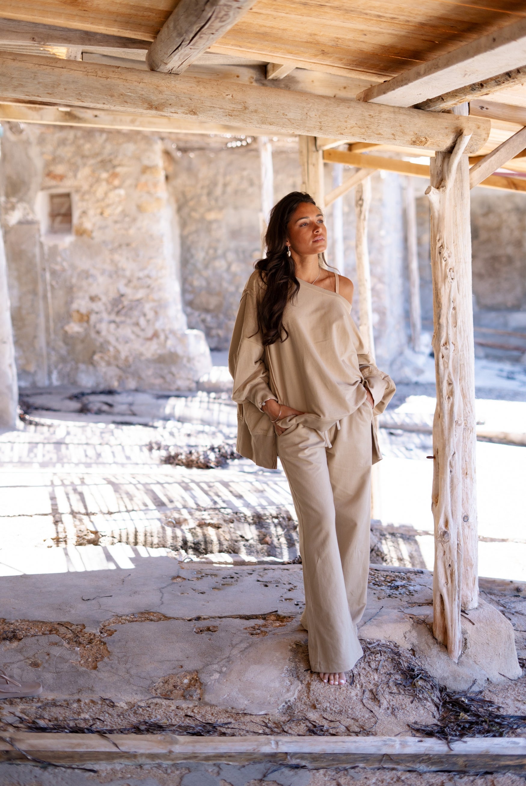 Bohemian broek in taupe van ibzmode, Brands of Ibiza
