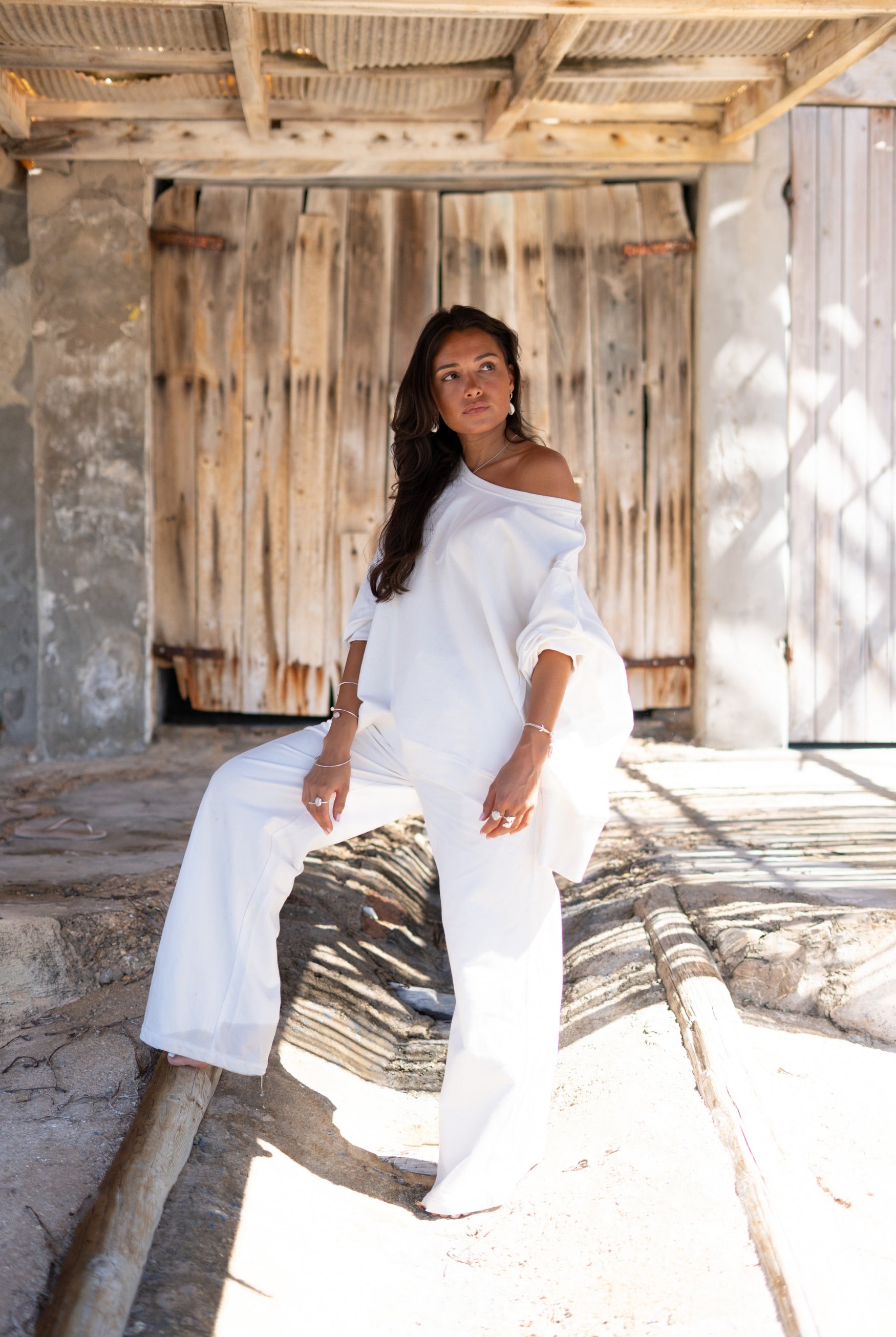 Bohemian broek in ecru van ibzmode, Brands of Ibiza