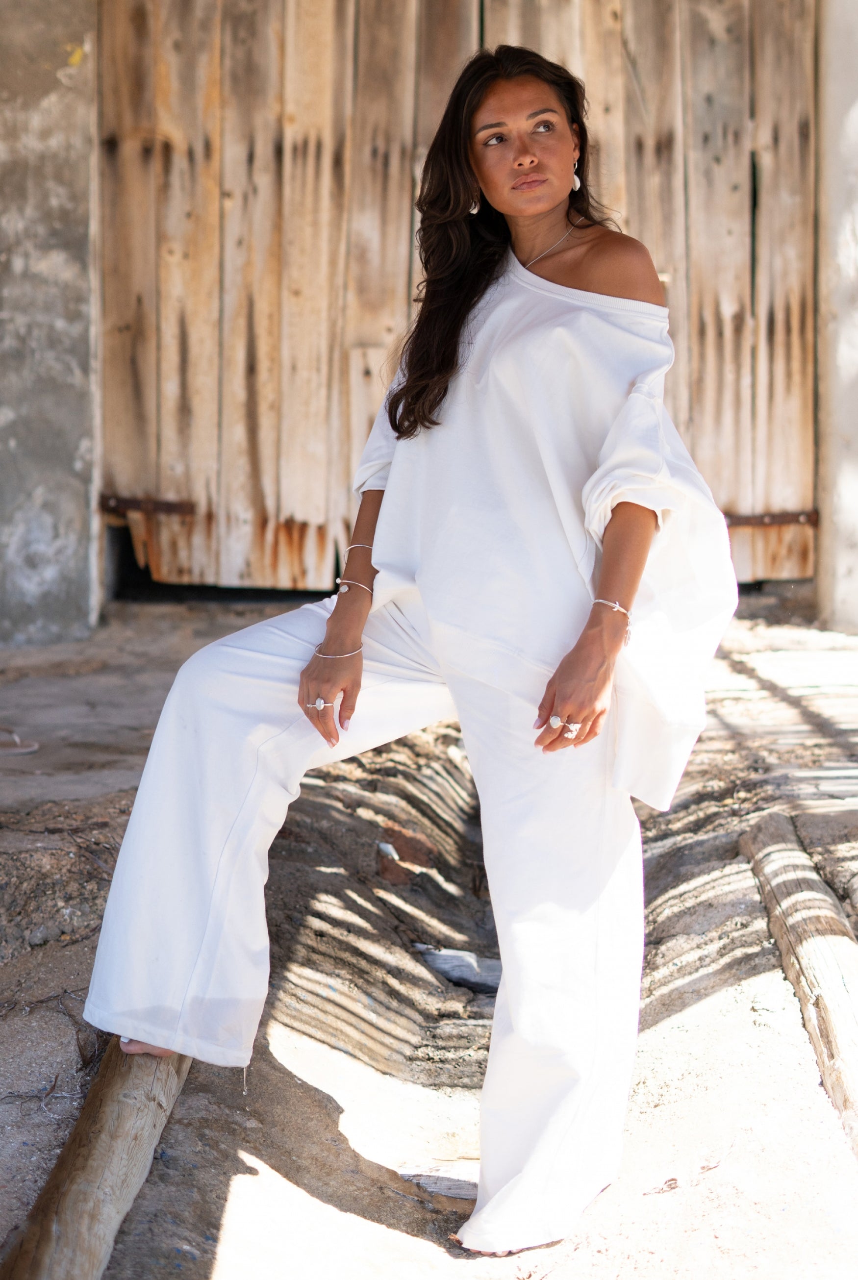 Bohemian broek in ecru van ibzmode, Brands of Ibiza