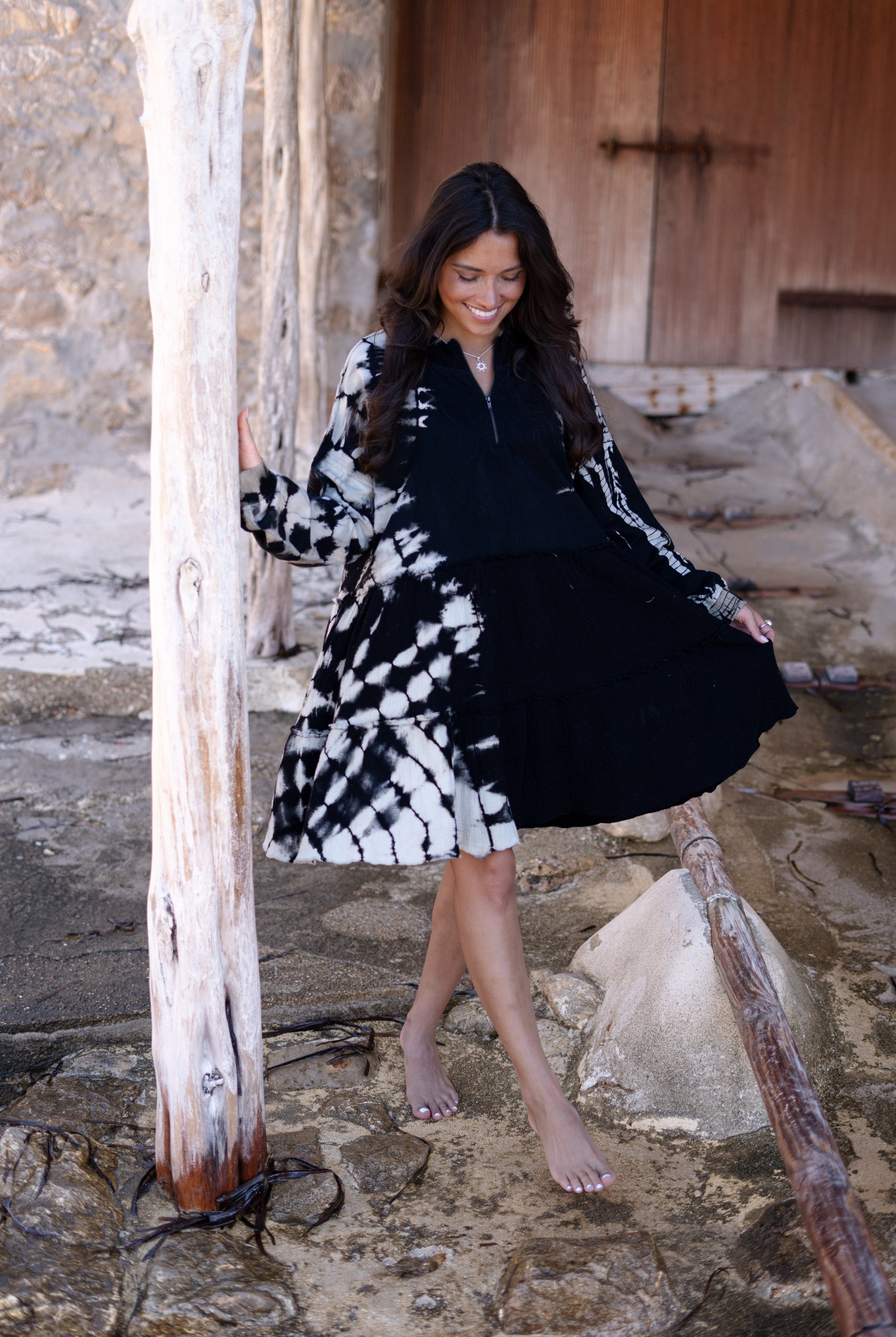 Bohemian jurk in black van ibzmode, Brands of Ibiza