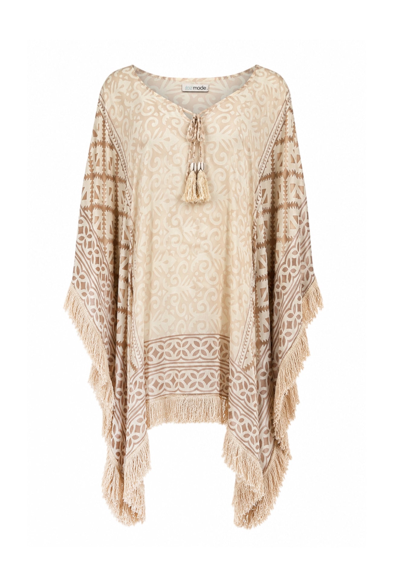 Ibzmode Short Kaftan Javina Miranza Natural beach kaftan