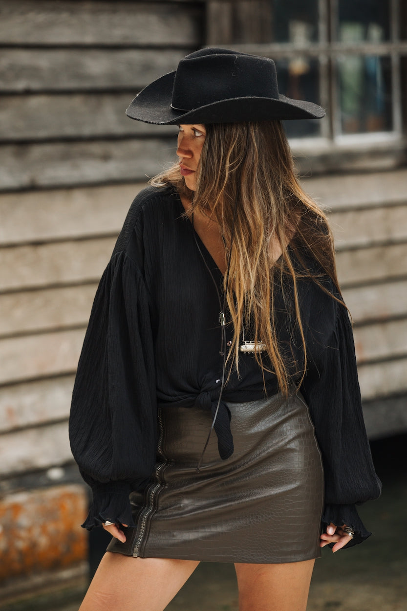 Bohemian rok in stone grey van MOOST Wanted, Brands of Ibiza