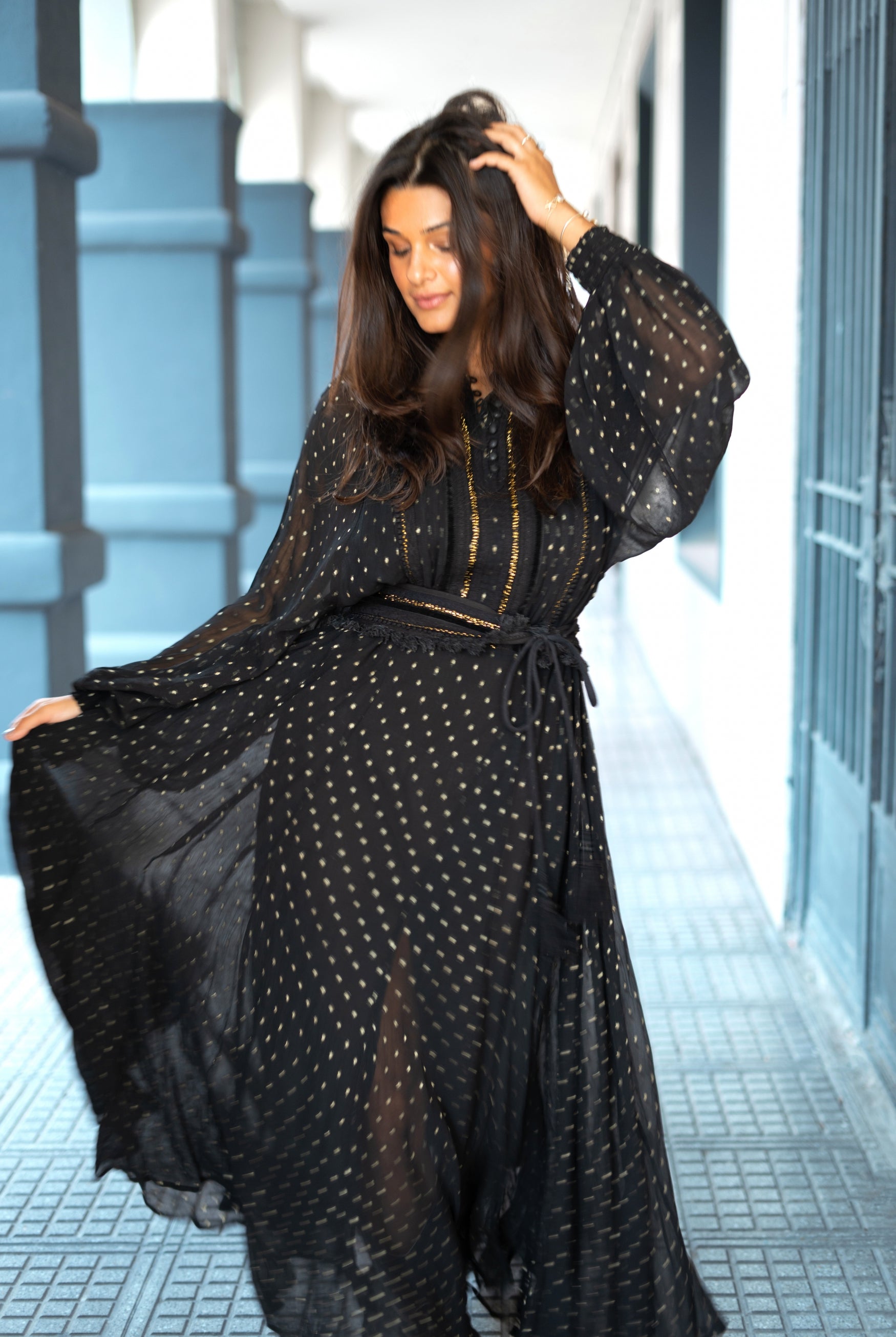 Bohemian jurk in black van ibzmode, Brands of Ibiza