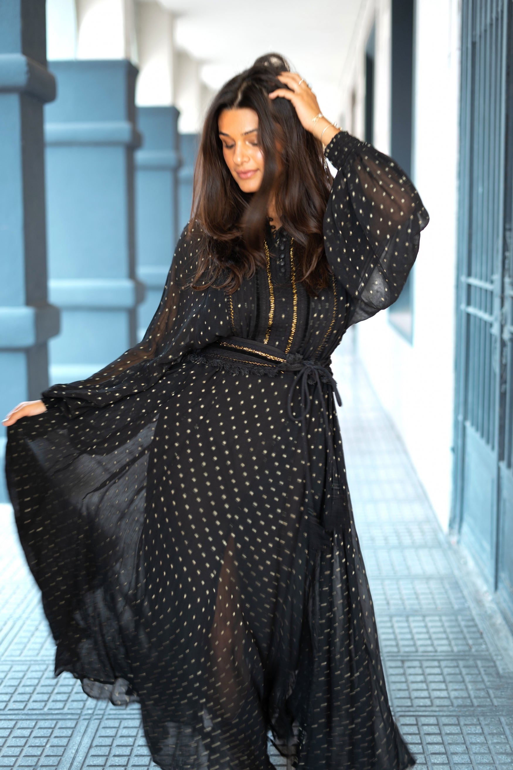 Bohemian jurk in black van ibzmode, Brands of Ibiza