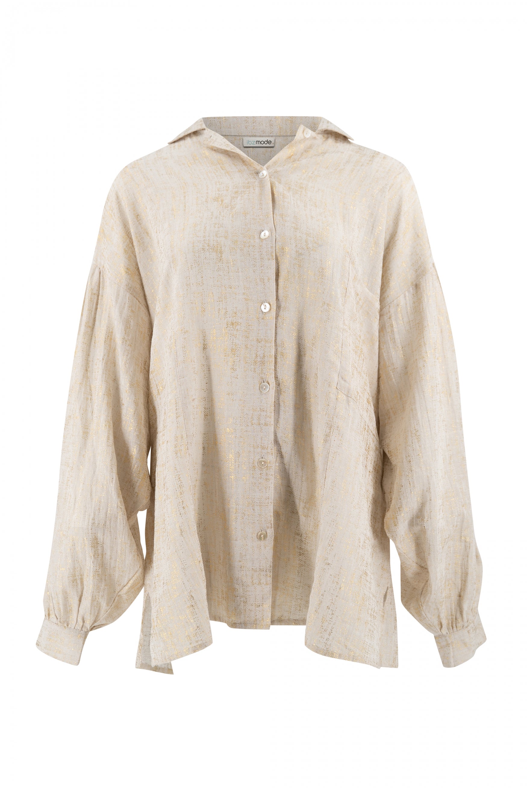 Bohemian blouse in ecru gold van ibzmode, Brands of Ibiza