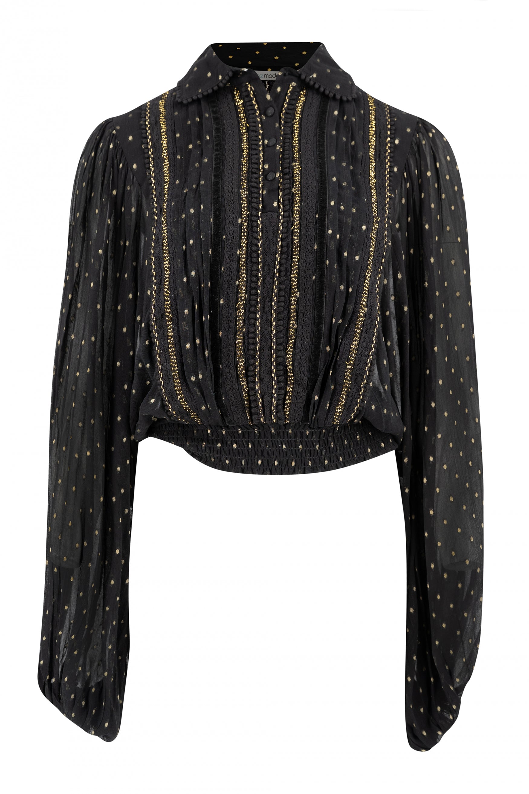 Bohemian blouse in black van ibzmode, Brands of Ibiza