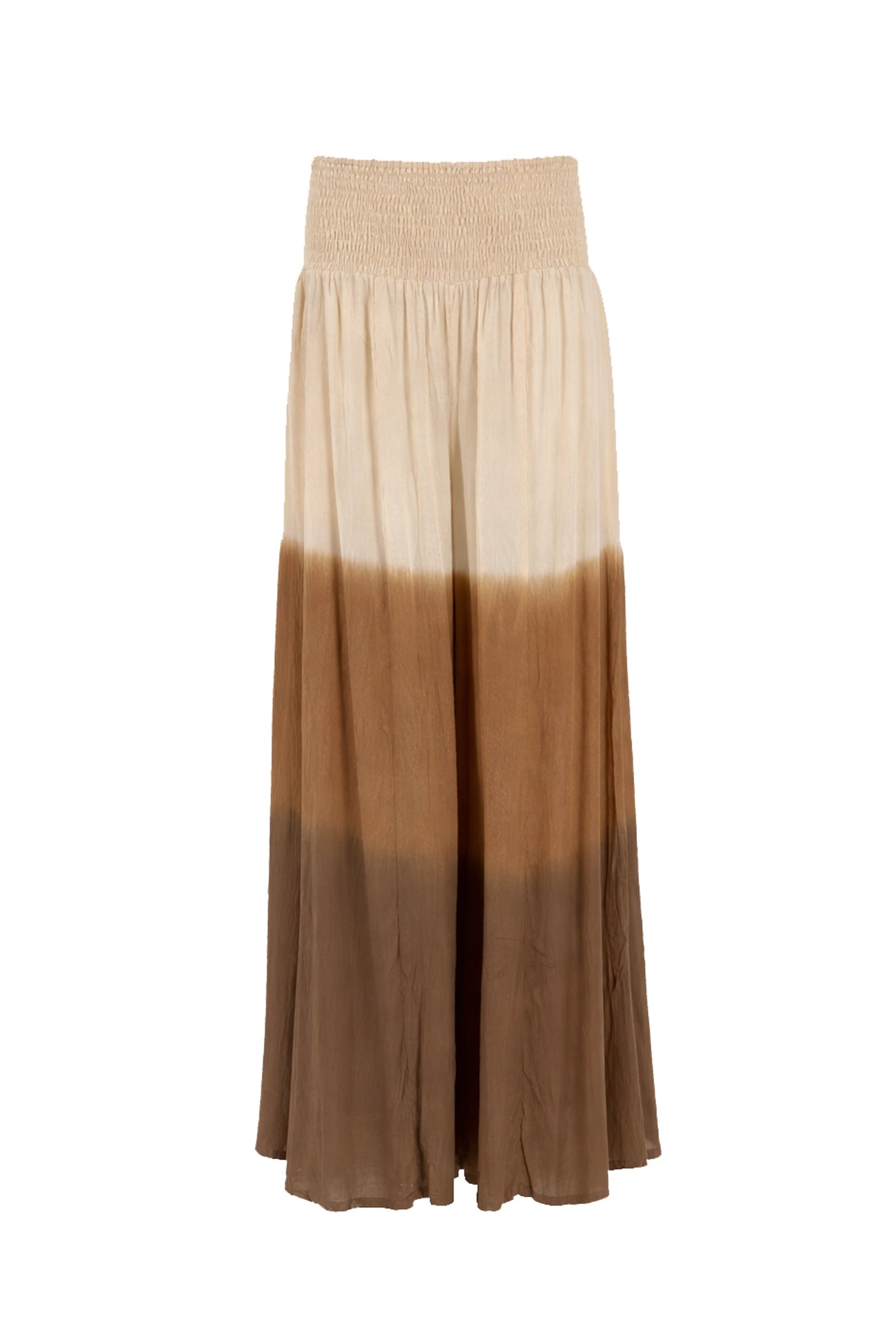 Ibizamode Pants Vena Almora Ivory with airy printed look and flowy summer fit