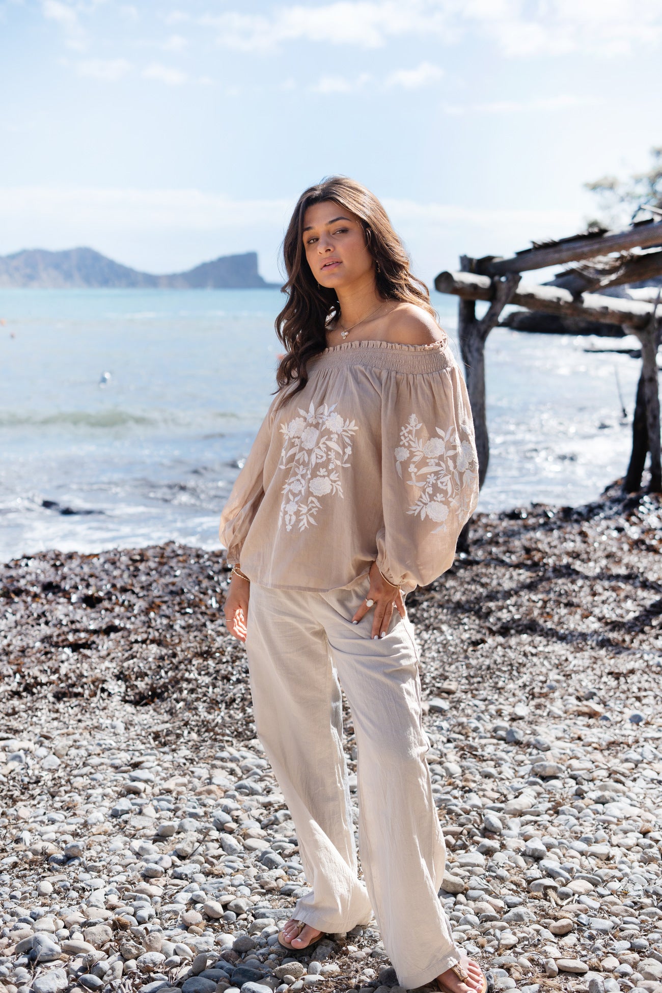 Bohemian item in light taupe van ibzmode, Brands of Ibiza