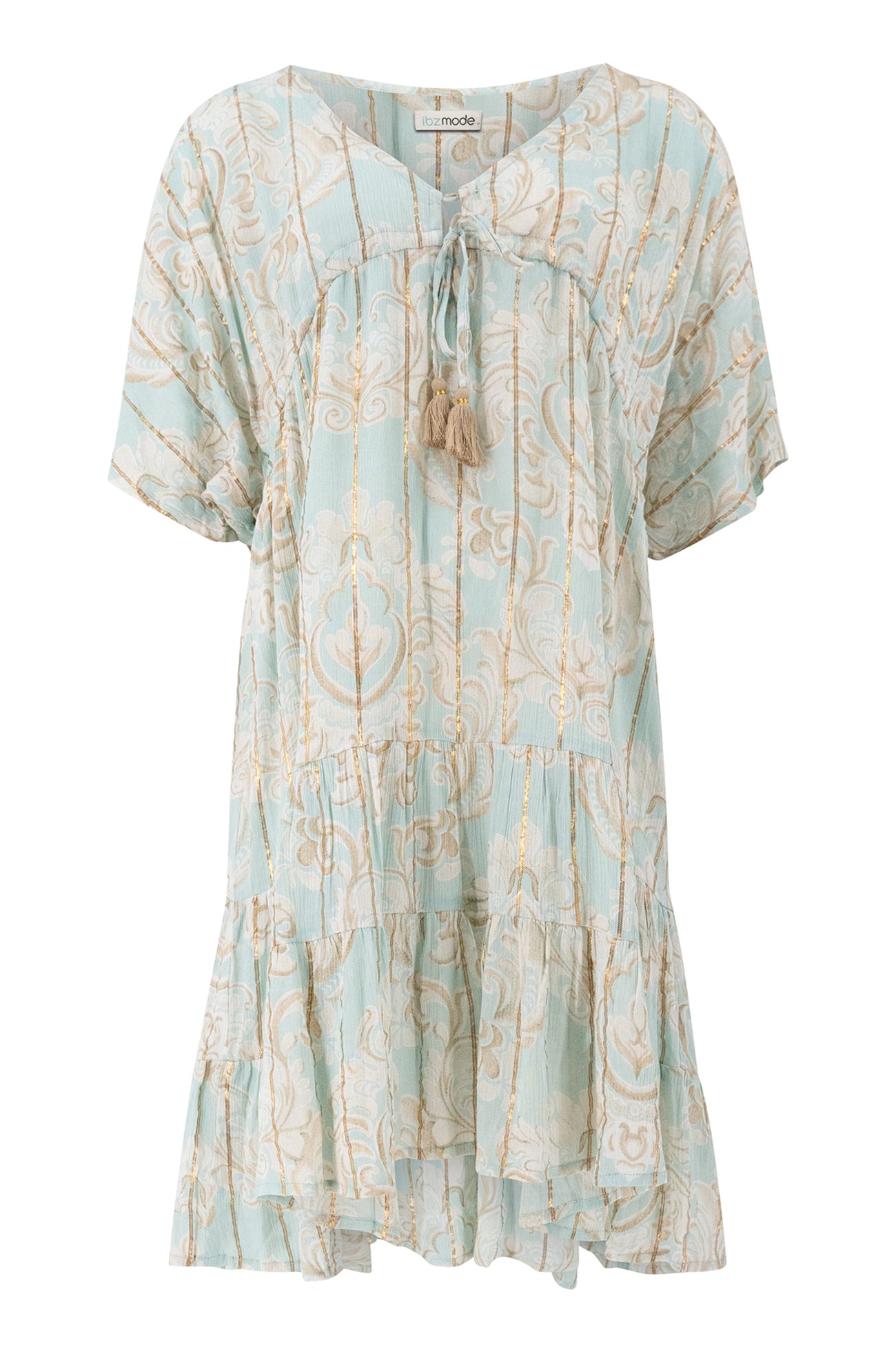 Bohemian jurk in pale blue van ibzmode, Brands of Ibiza