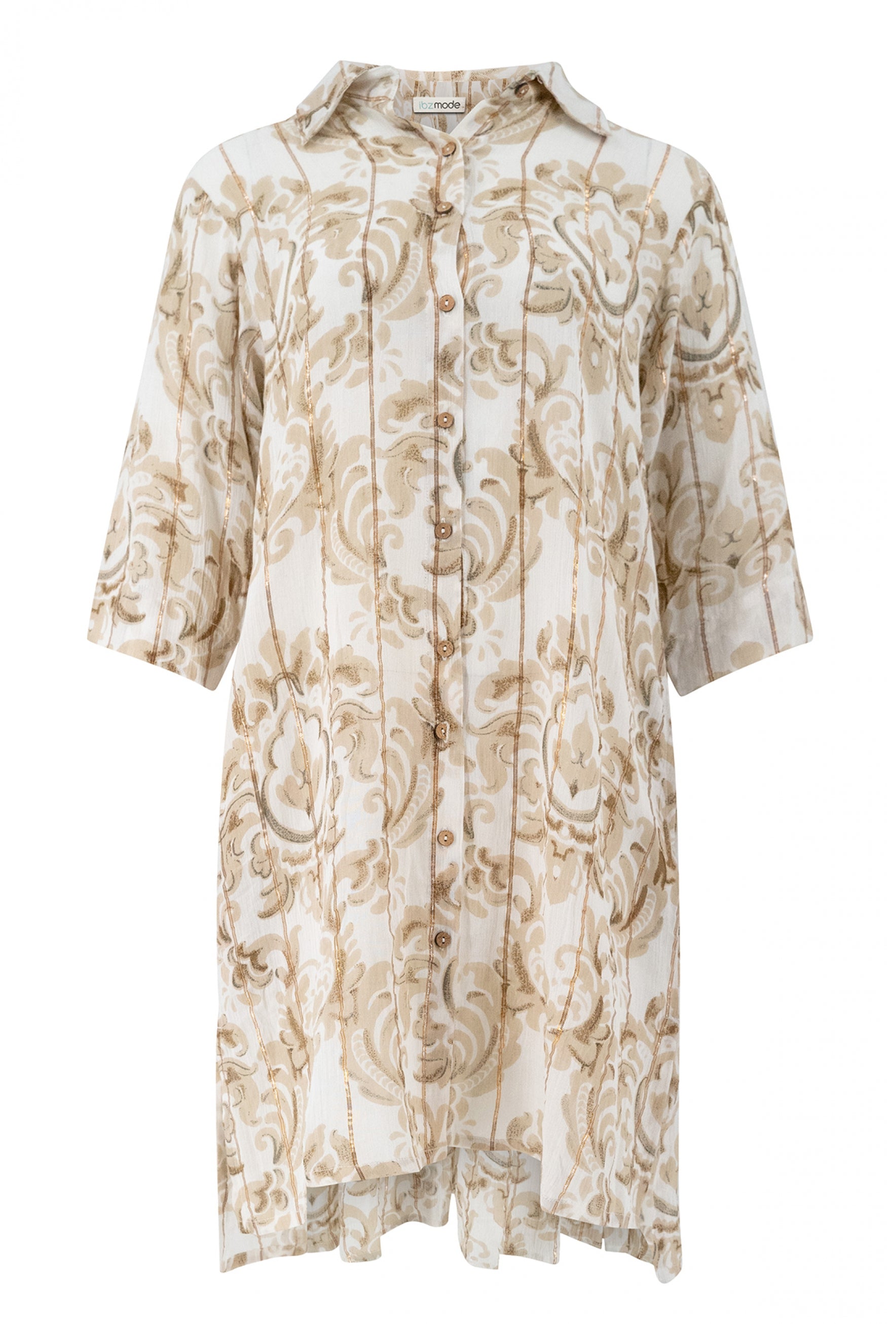 Bohemian blouse in white van ibzmode, Brands of Ibiza