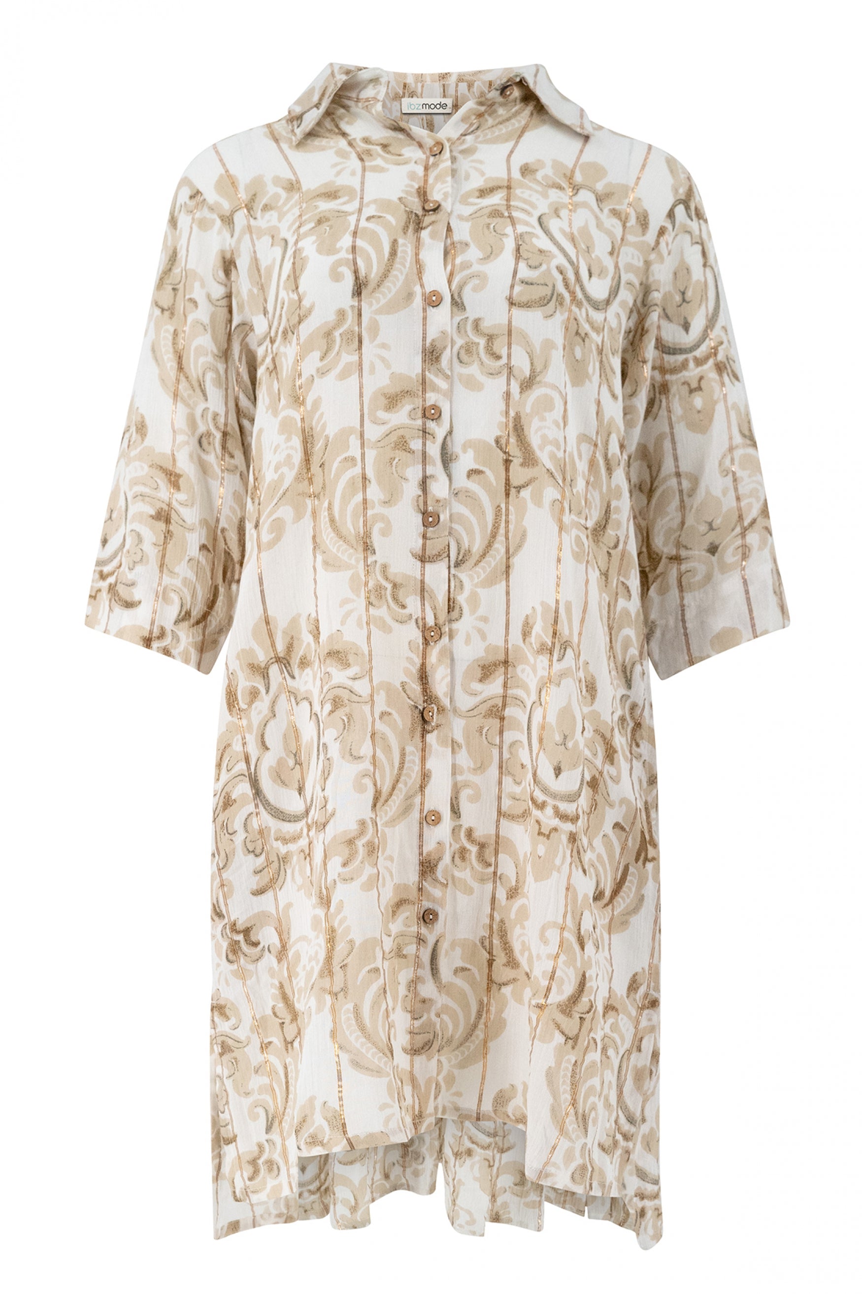 Bohemian blouse in white van ibzmode, Brands of Ibiza