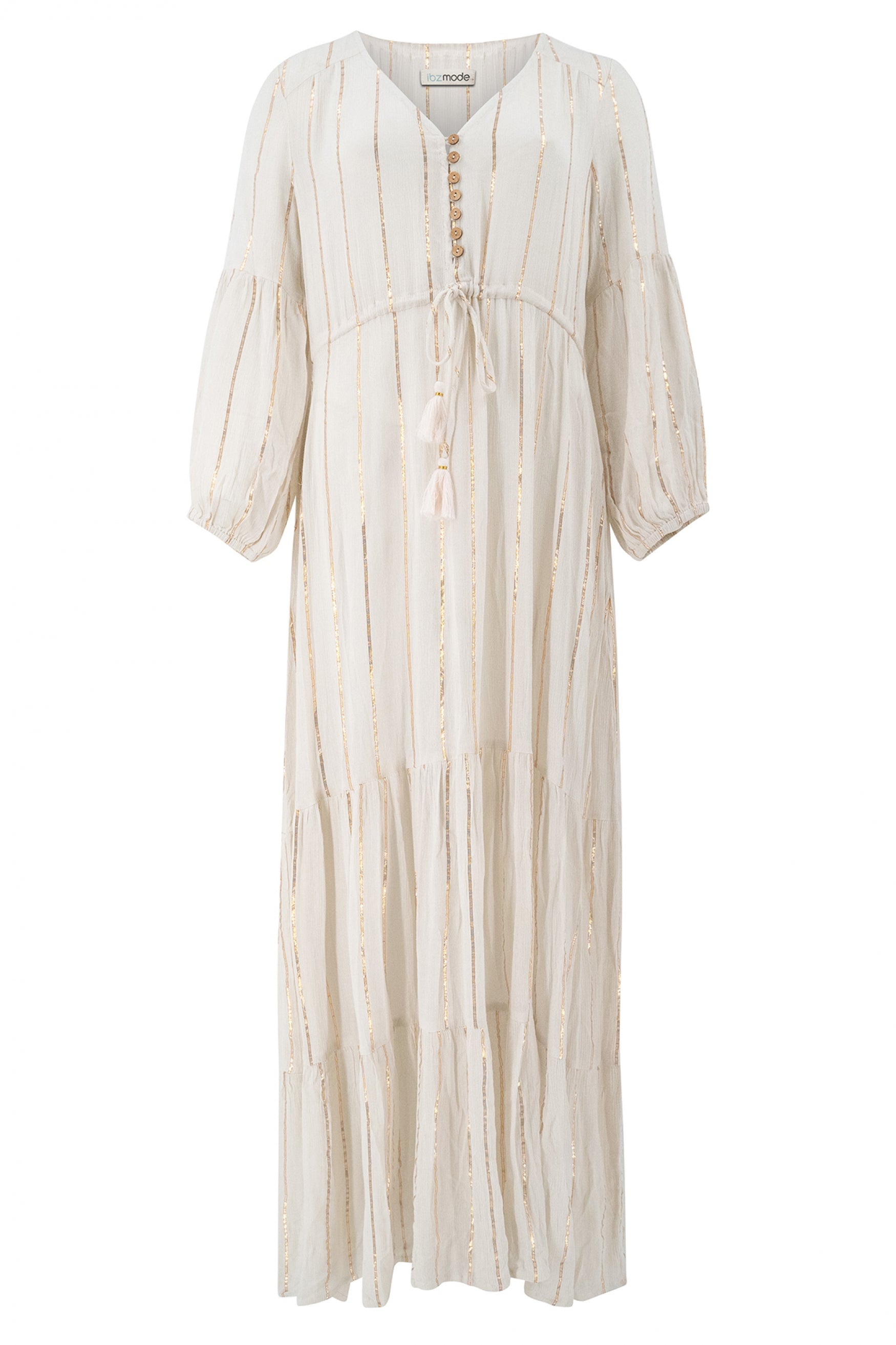 Bohemian jurk in ivory van ibzmode, Brands of Ibiza