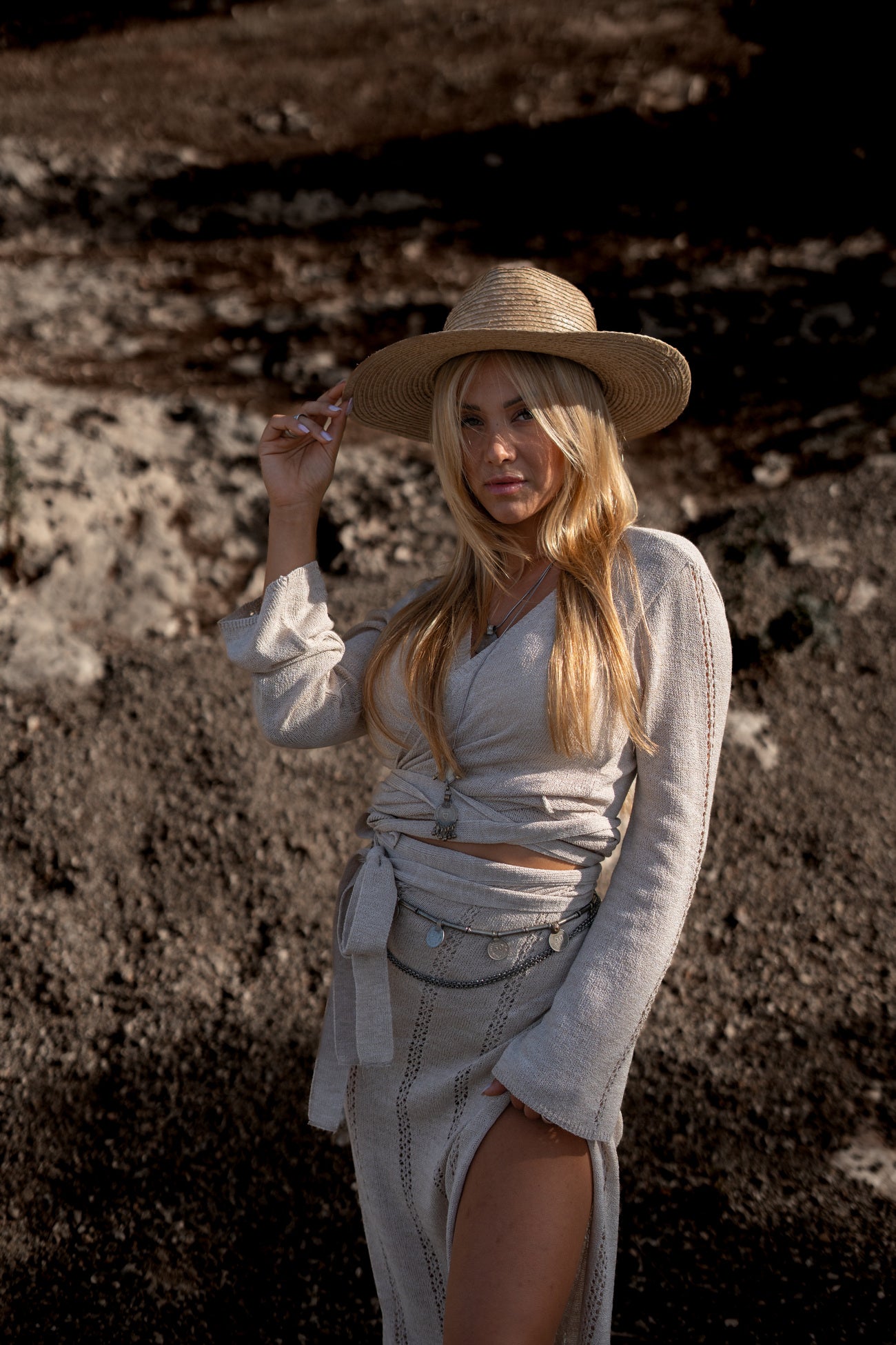 Bohemian rok in light beige van MOOST Wanted, Brands of Ibiza