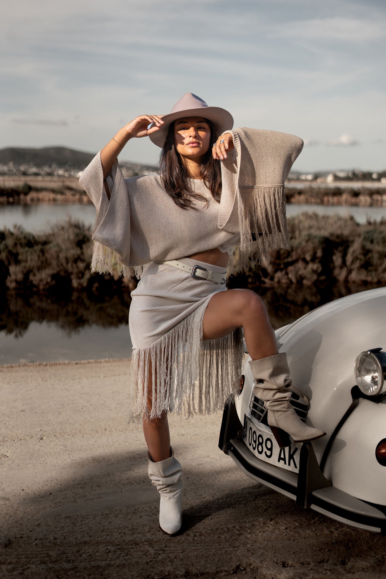 Bohemian top in light beige from MOOST Wanted, Brands of Ibiza