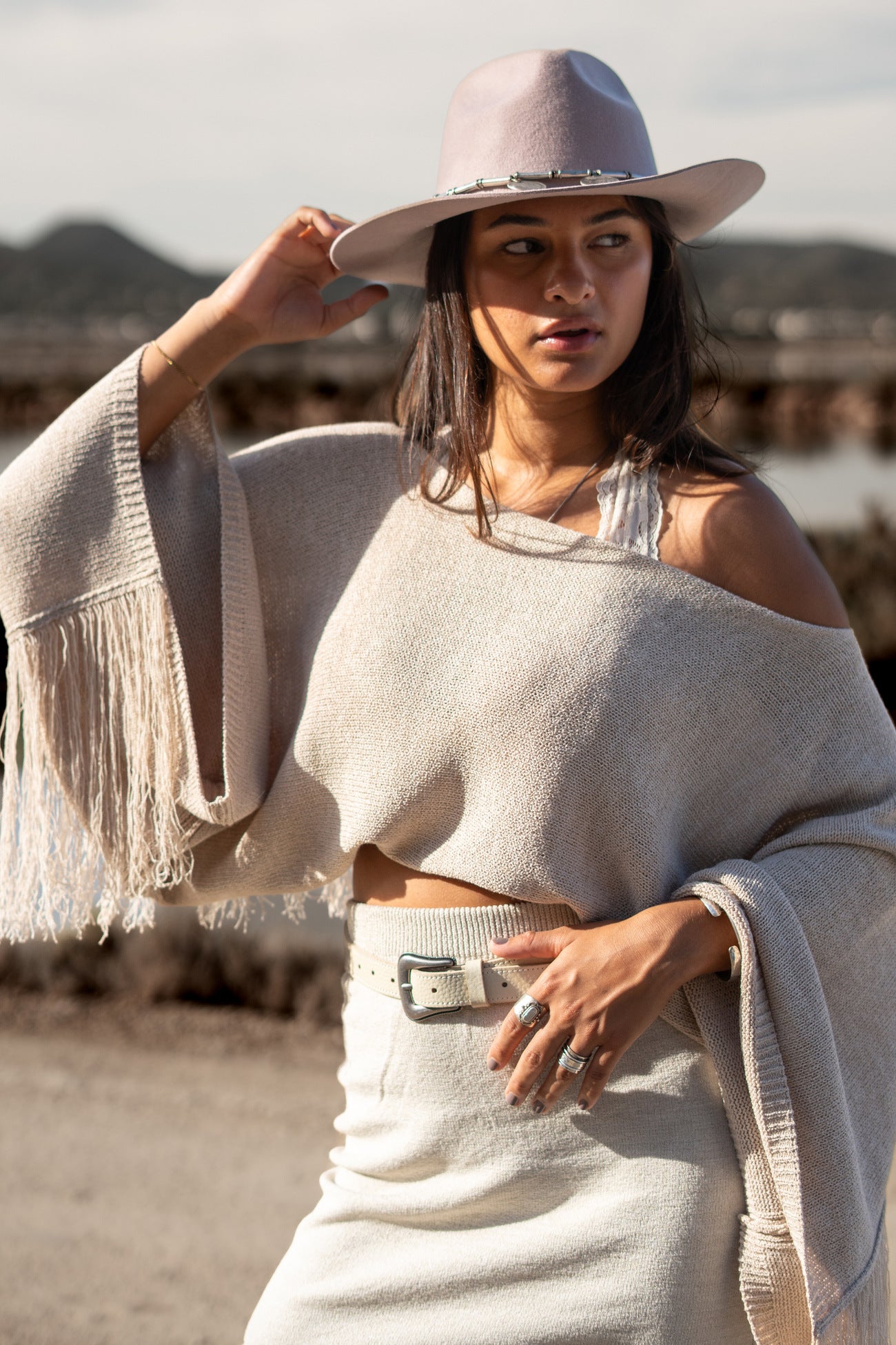 Bohemian top in light beige from MOOST Wanted, Brands of Ibiza