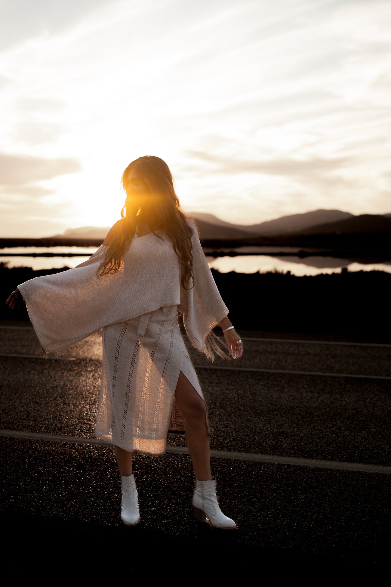 Bohemian rok in light beige van MOOST Wanted, Brands of Ibiza