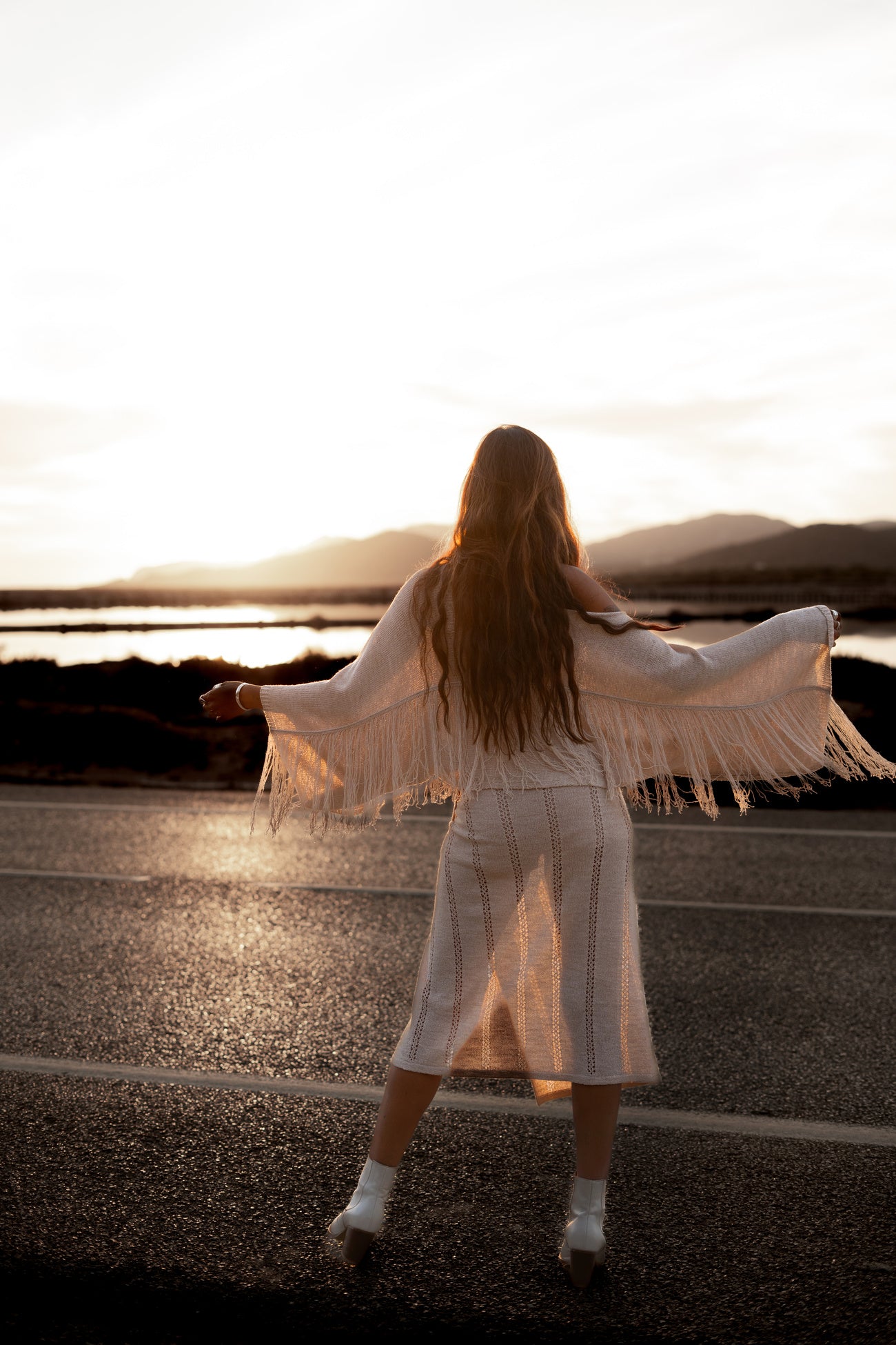 Bohemian rok in light beige van MOOST Wanted, Brands of Ibiza