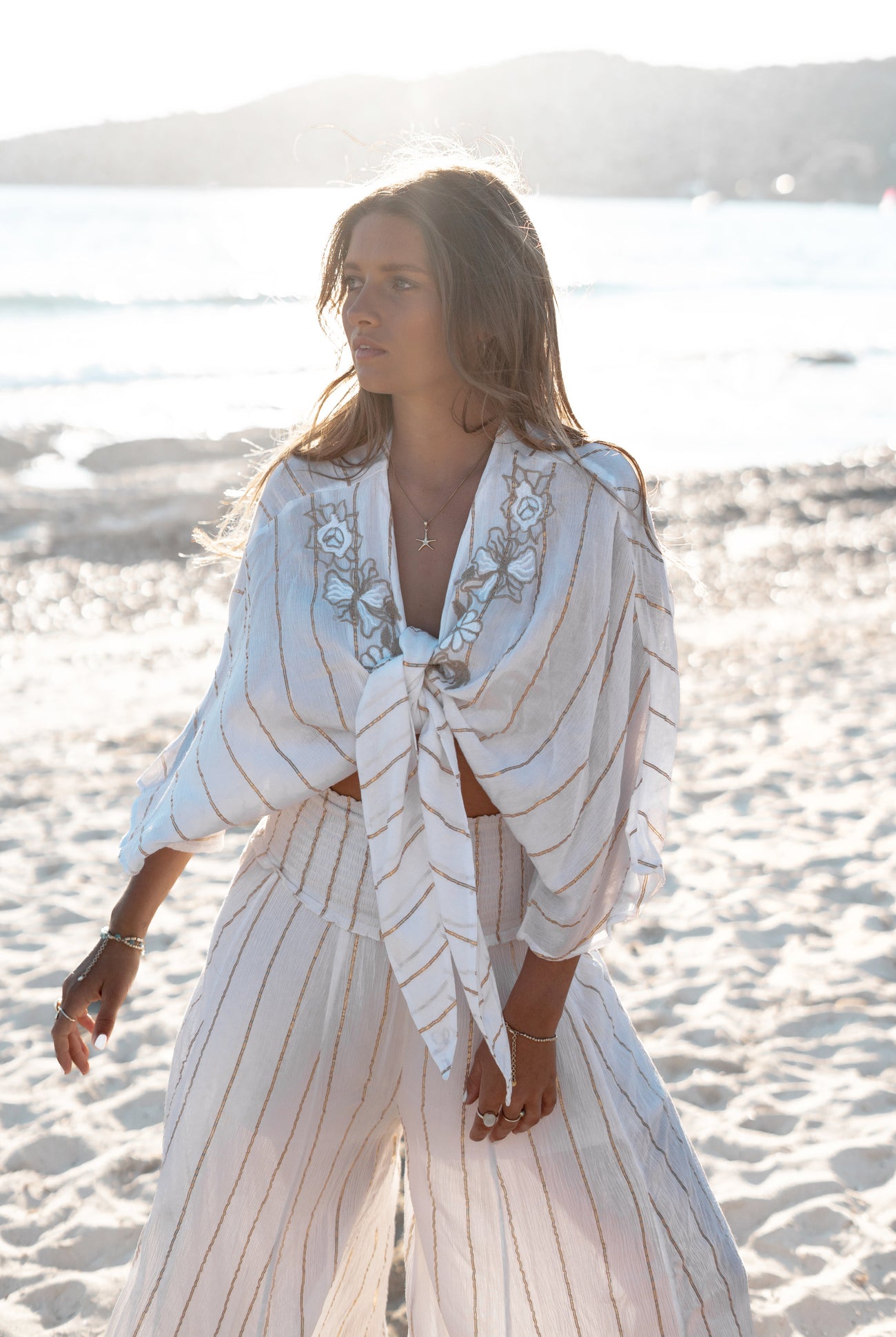 Bohemian broek in white van ibzmode, Brands of Ibiza