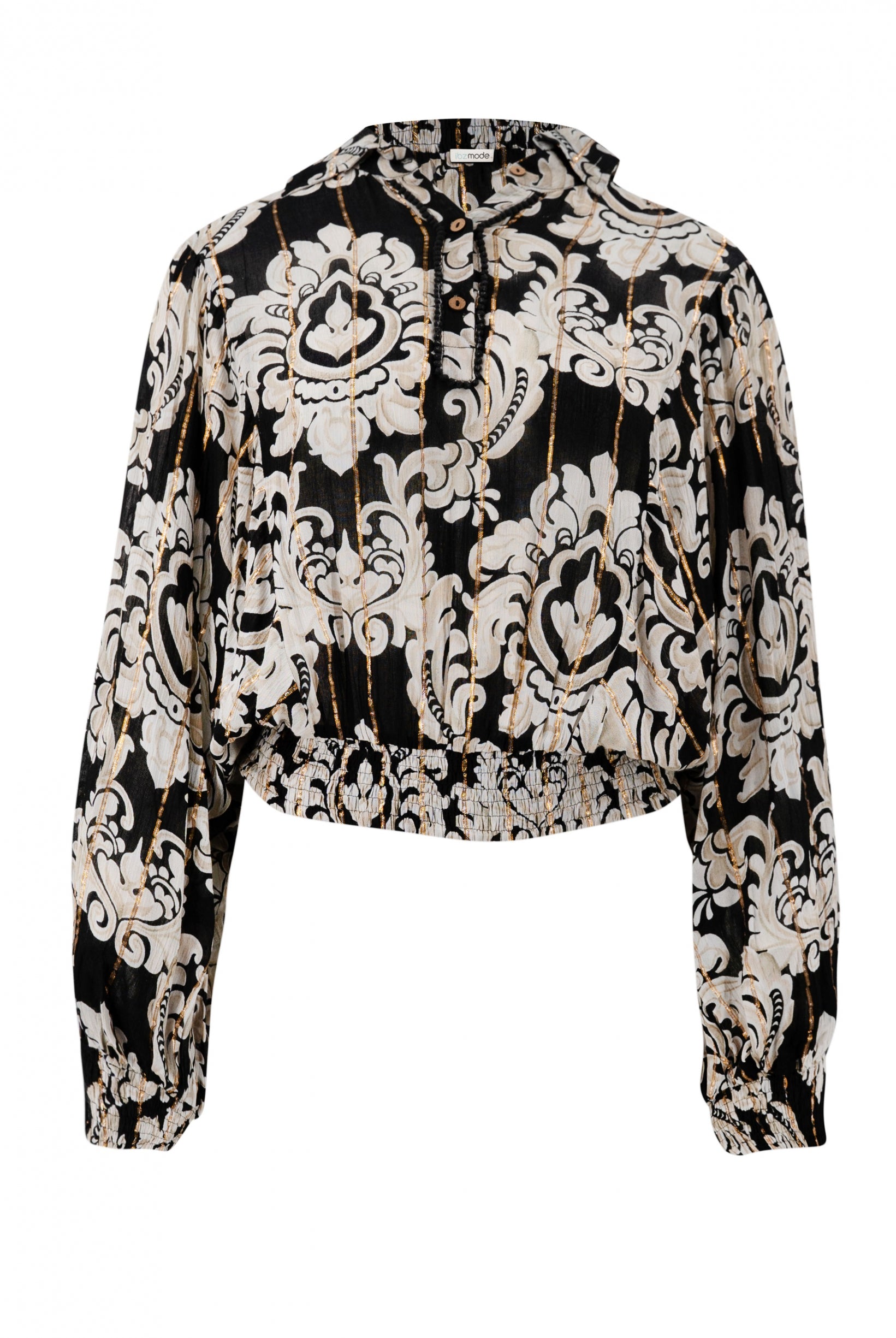 Bohemian blouse in black van ibzmode, Brands of Ibiza