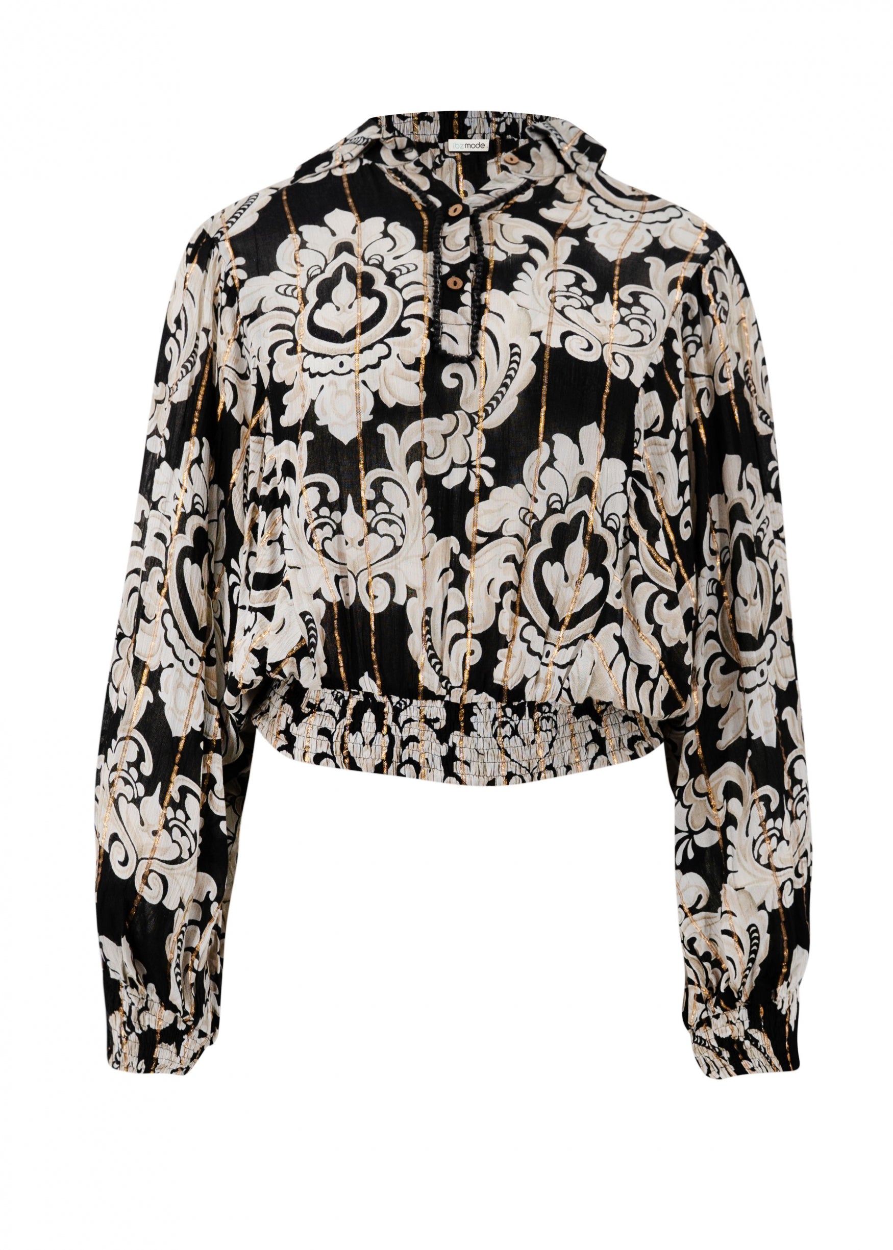 Bohemian blouse in black van ibzmode, Brands of Ibiza