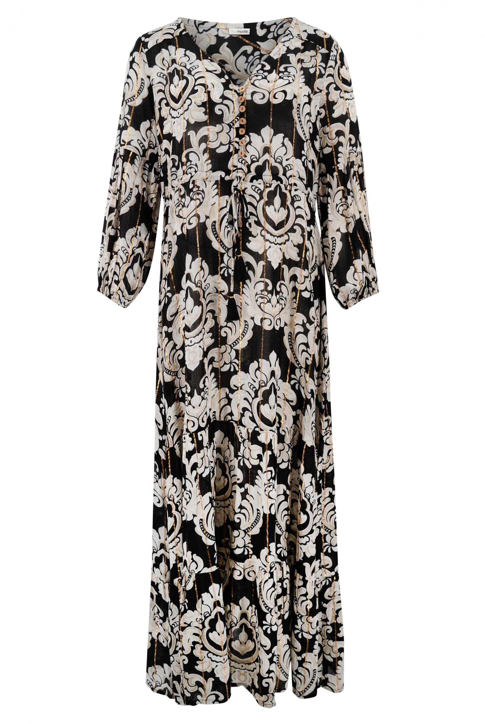 Bohemian jurk in black van ibzmode, Brands of Ibiza