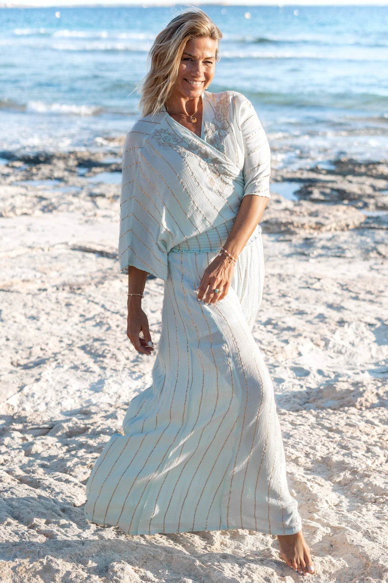 Bohemian broek in mint van ibzmode, Brands of Ibiza