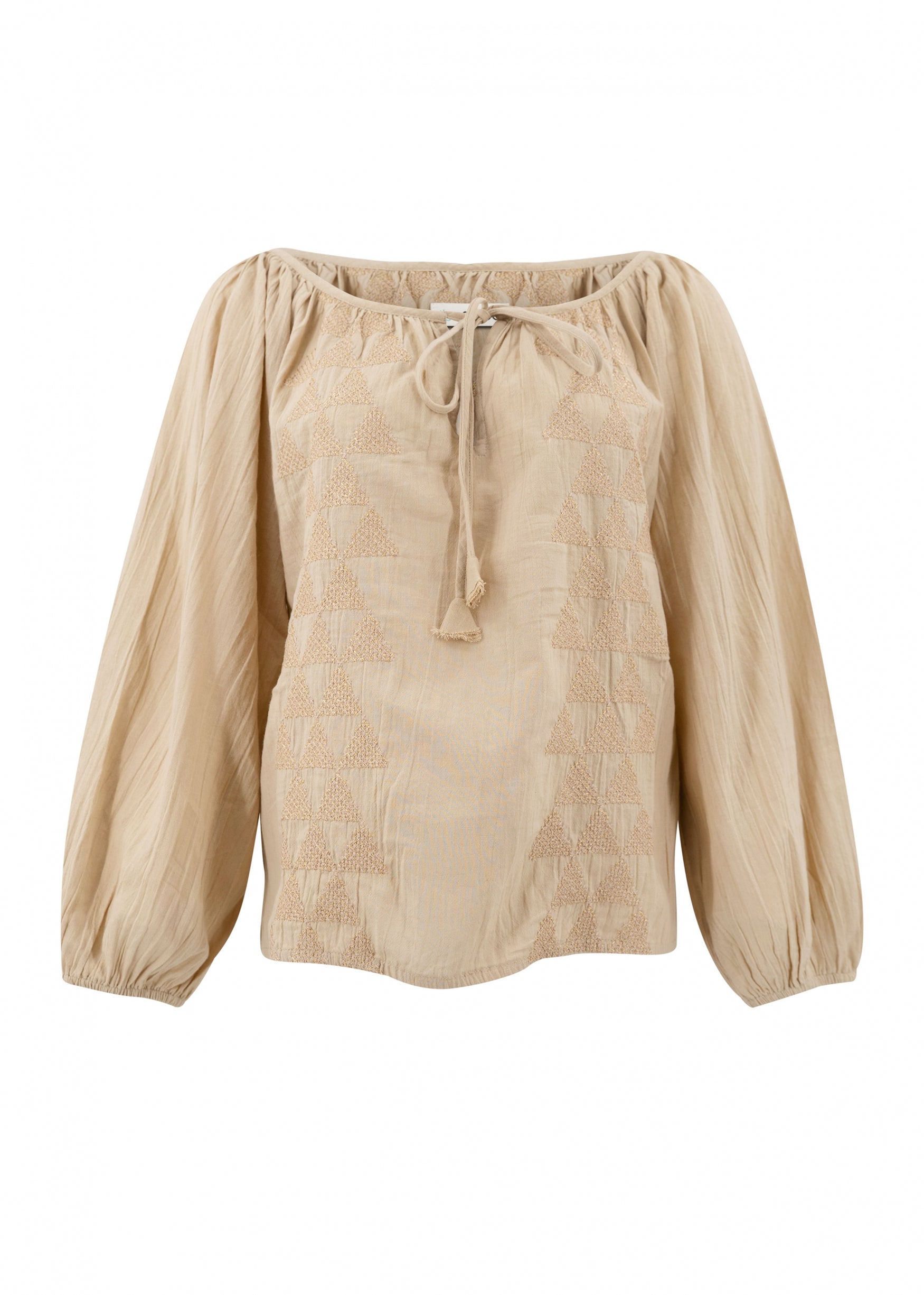 Bohemian blouse in sand van ibzmode, Brands of Ibiza