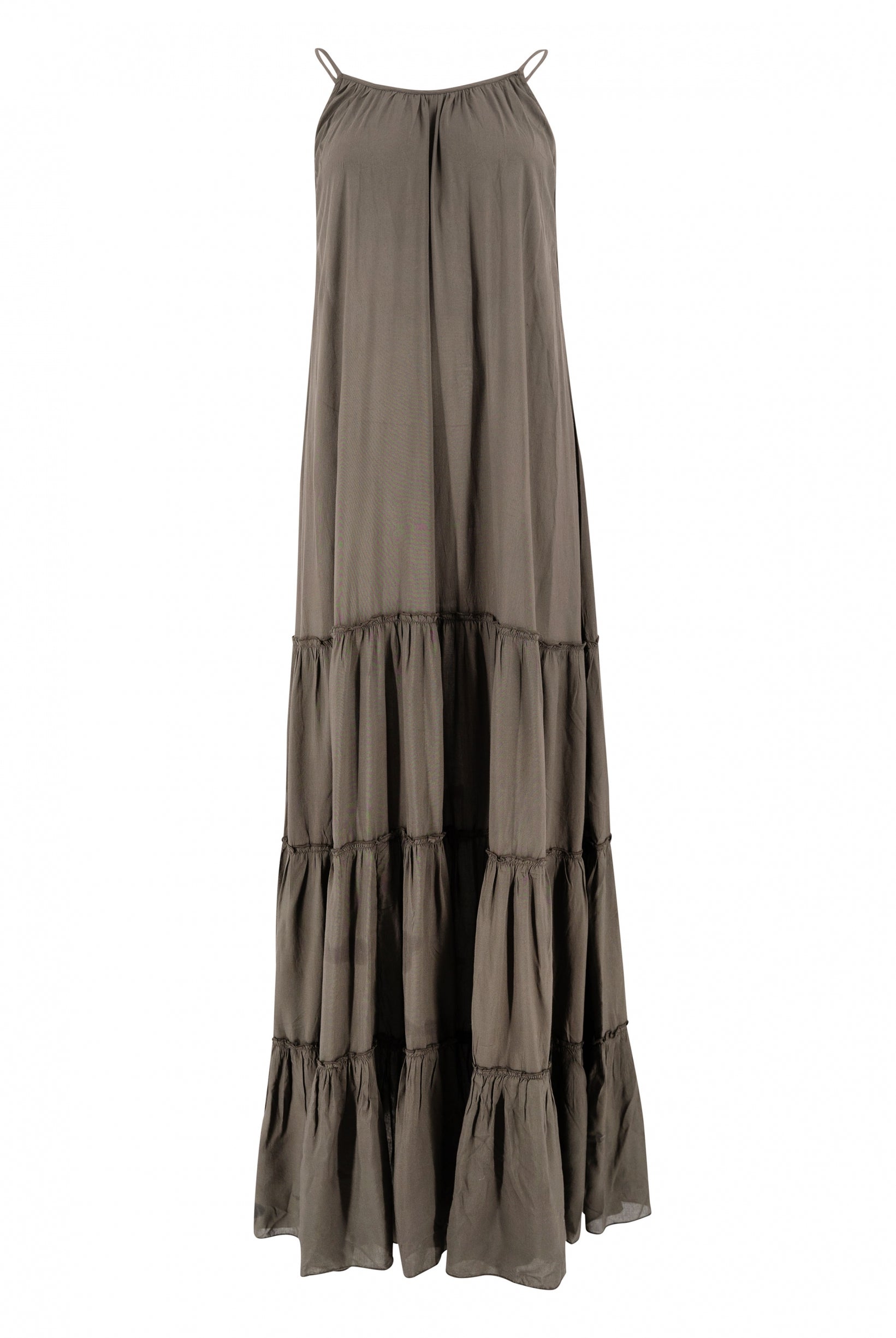 Bohemian jurk in dark taupe van ibzmode, Brands of Ibiza